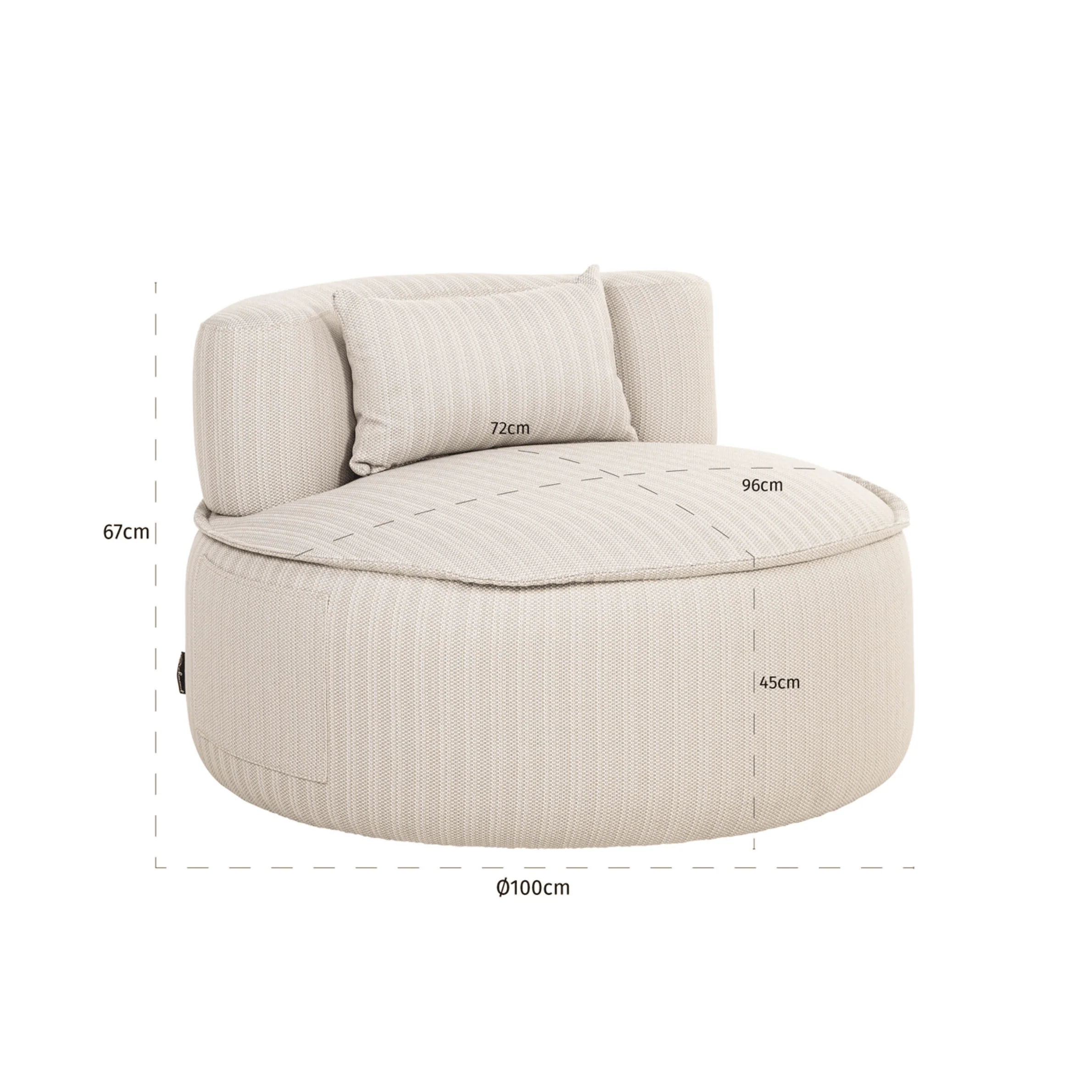 Chiswick Beige Outdoor Swivel Lounge Chair - Image 7