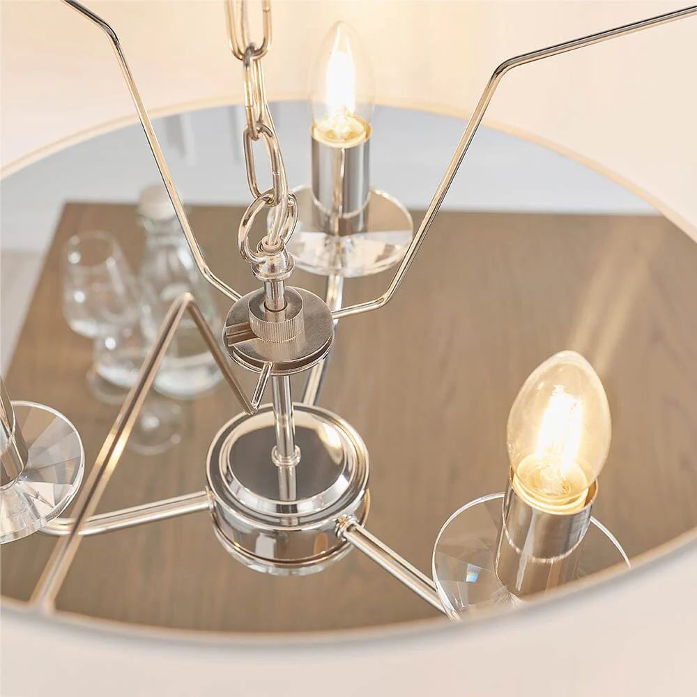 Cindy Silver 3 Light Pendant Ceiling Light - Image 2