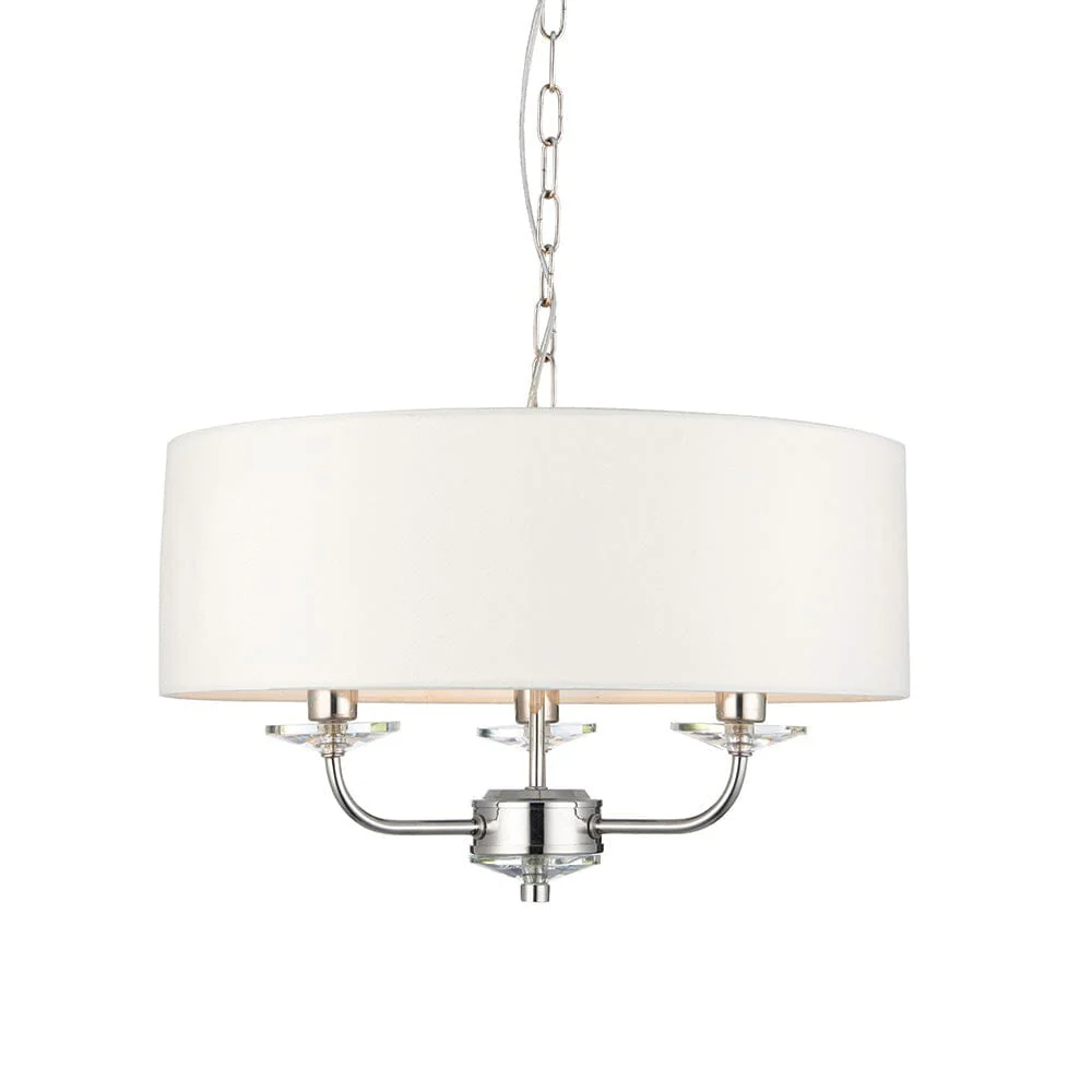 Cindy Silver 3 Light Pendant Ceiling Light - Image 3