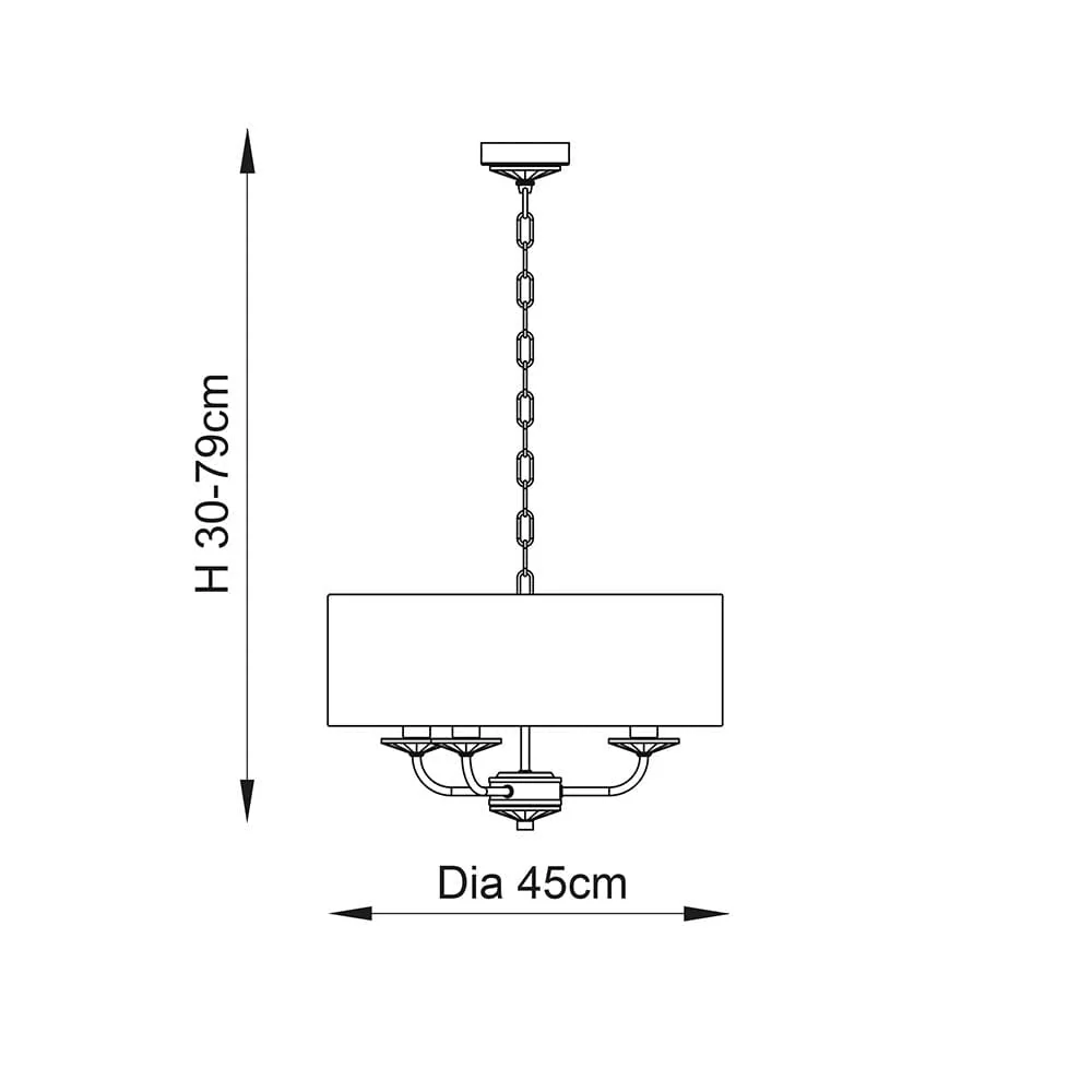 Cindy Silver 3 Light Pendant Ceiling Light - Image 4