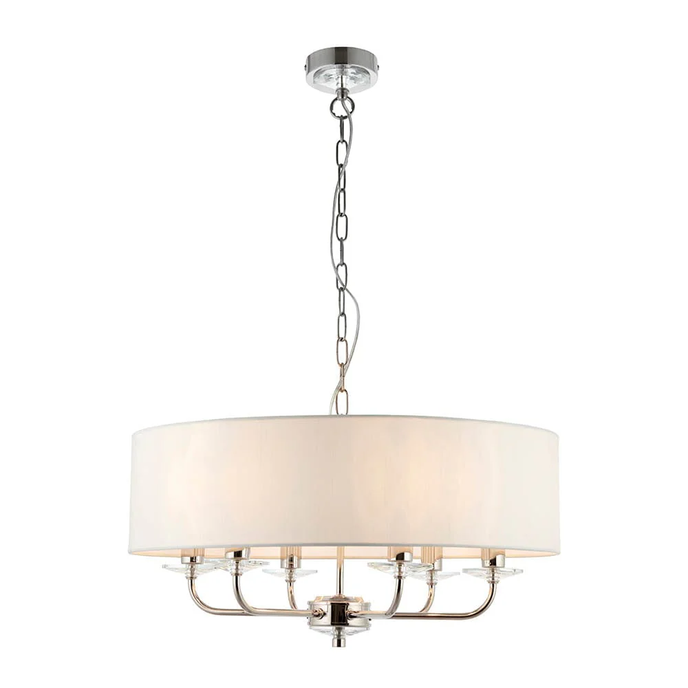 Cindy Silver 6 Light Pendant Ceiling Light - Image 3