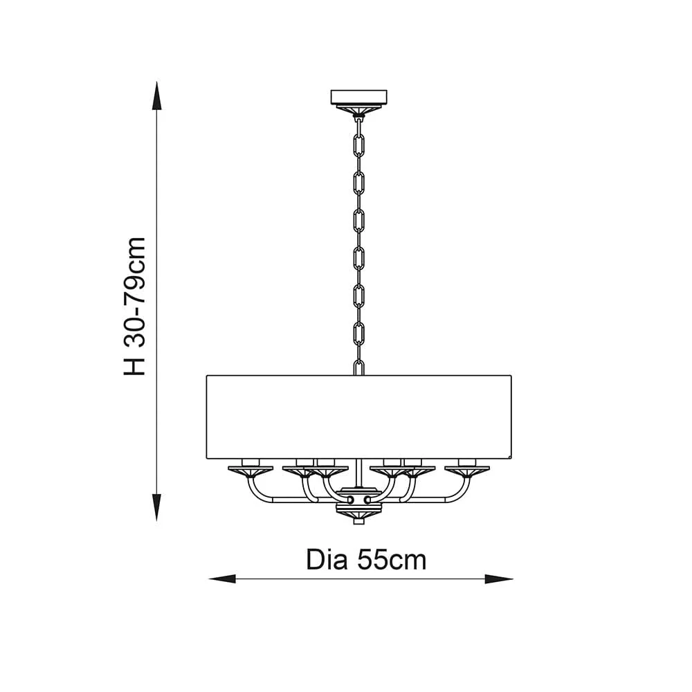 Cindy Silver 6 Light Pendant Ceiling Light - Image 4