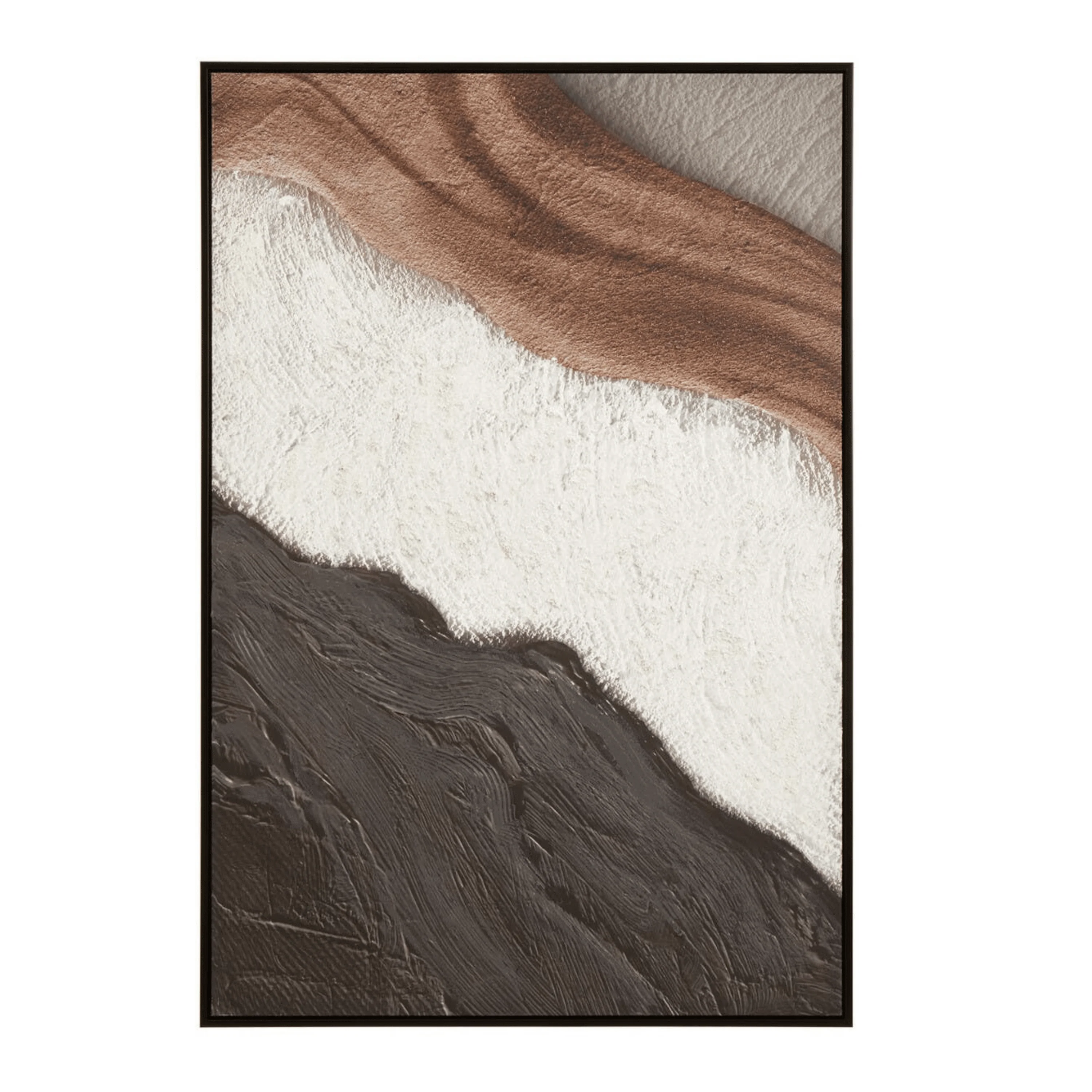 Clarence Brown & Terracotta Textured Canvas Wall Art - Image 2