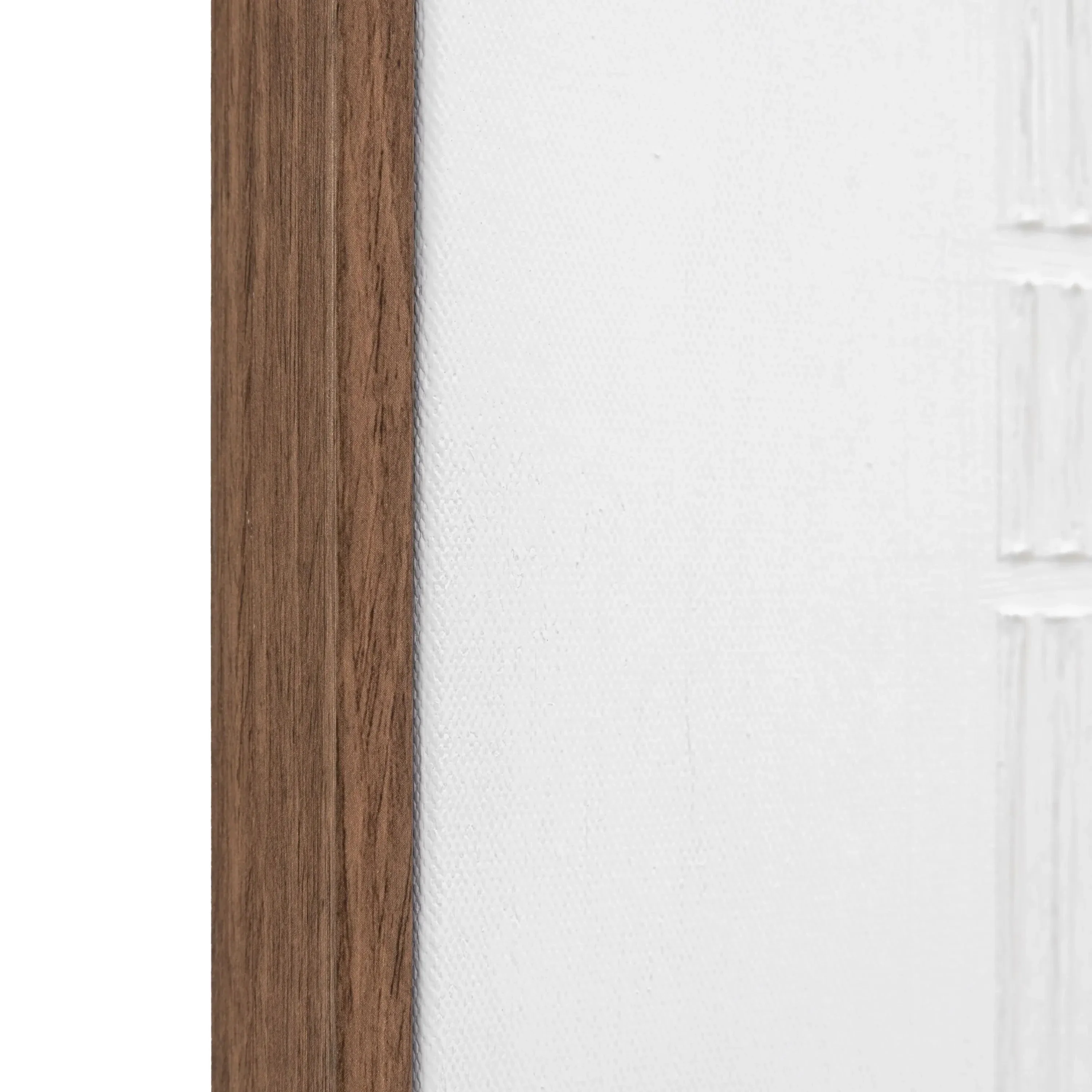 Clarendon White Textured Wooden Framed Canvas Wall Art - Image 6