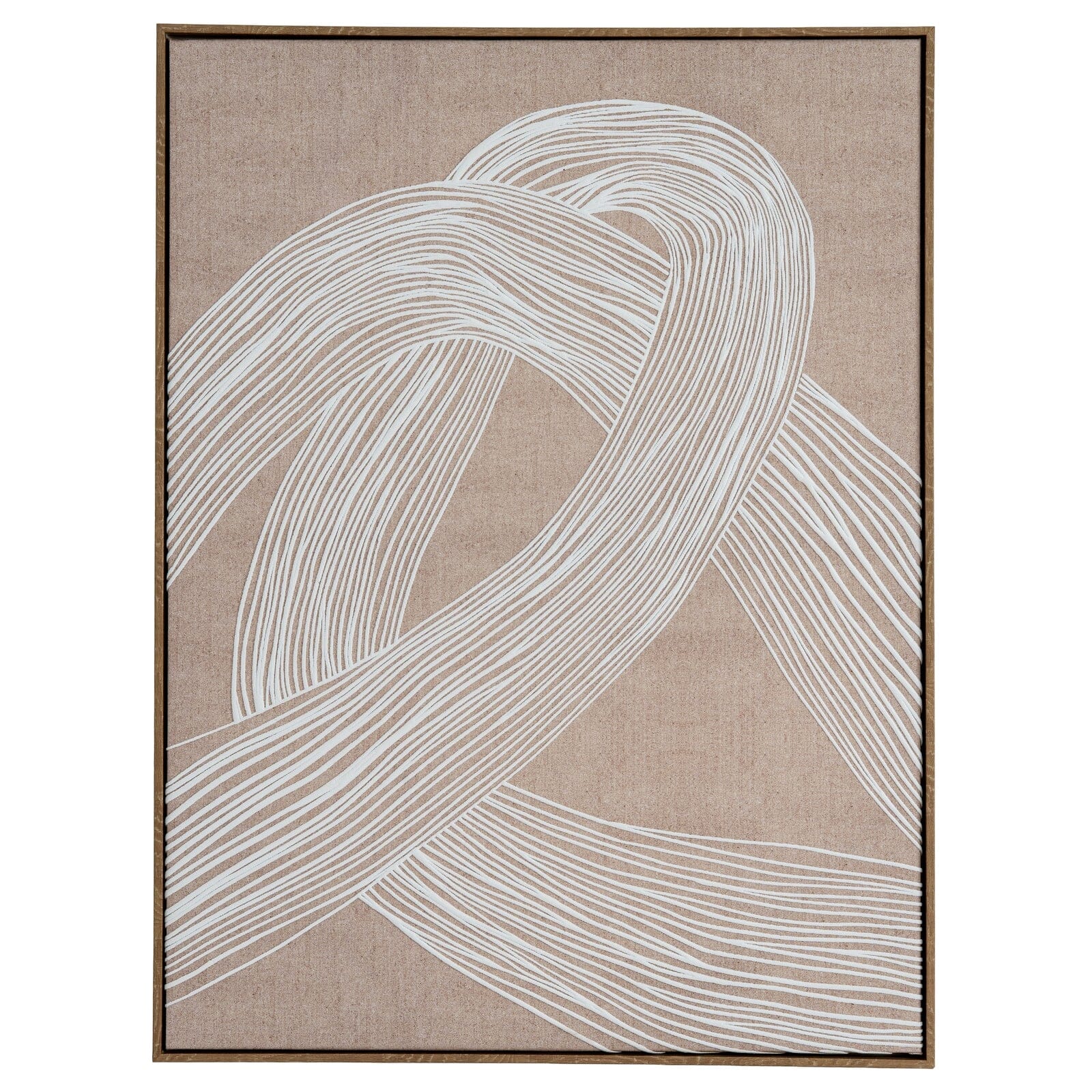 Clay Neutral Abstract Line Art Framed Canvas Wall Art- II - Image 2