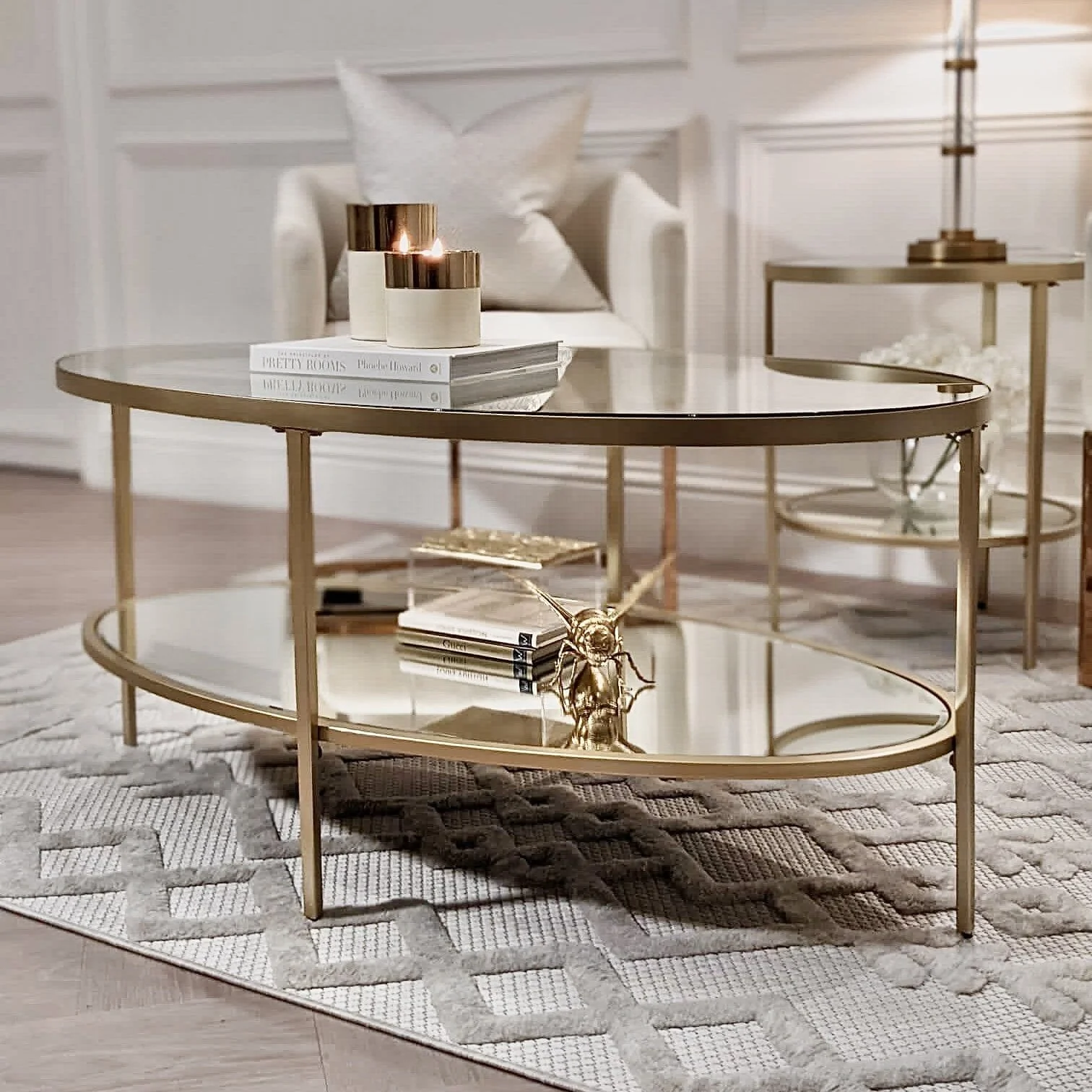 In Stock - Hamilton Champagne Coffee Table - Image 2
