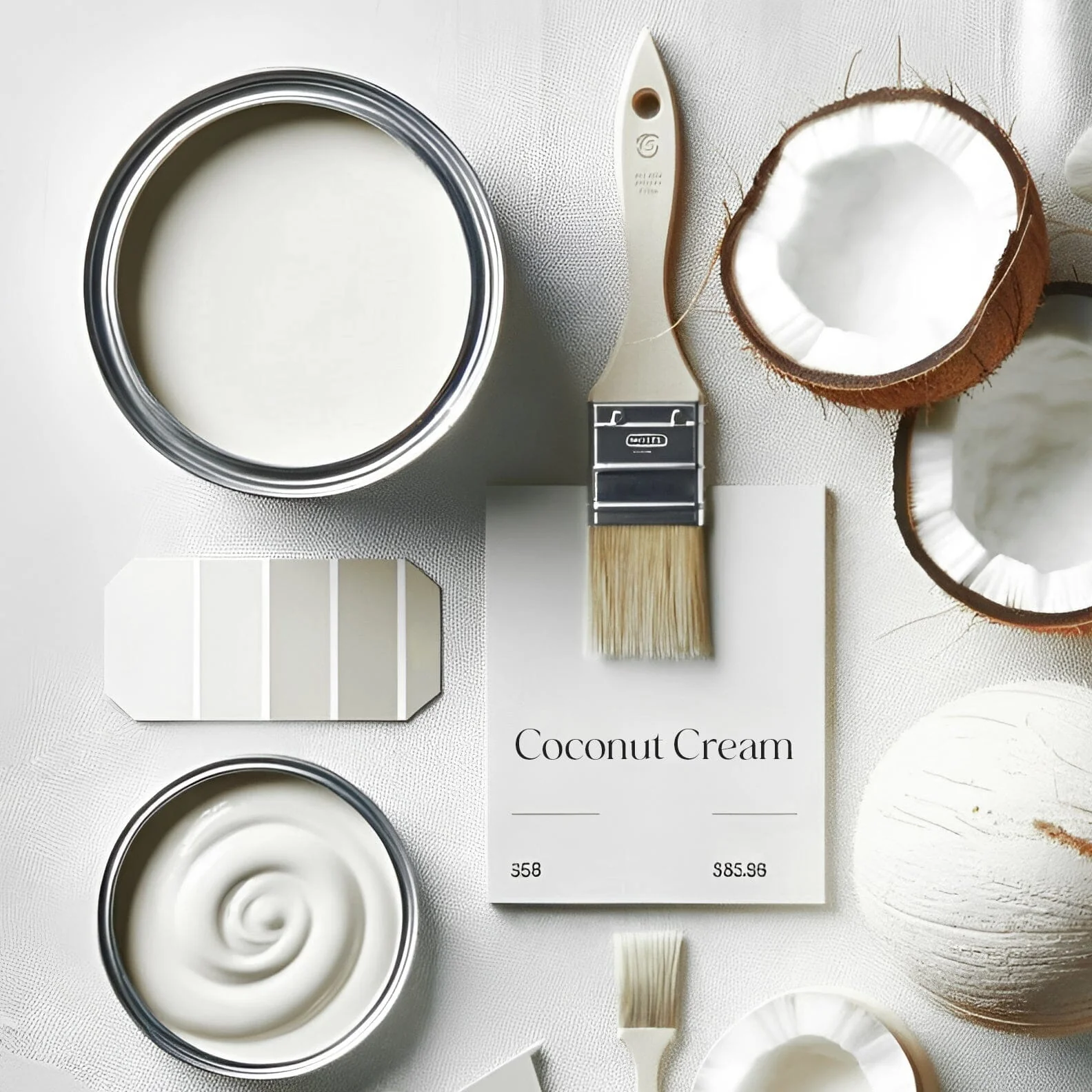 Coconut Cream Walls & Ceilings Washable Flat Matt Paint - 2.5L - Image 3