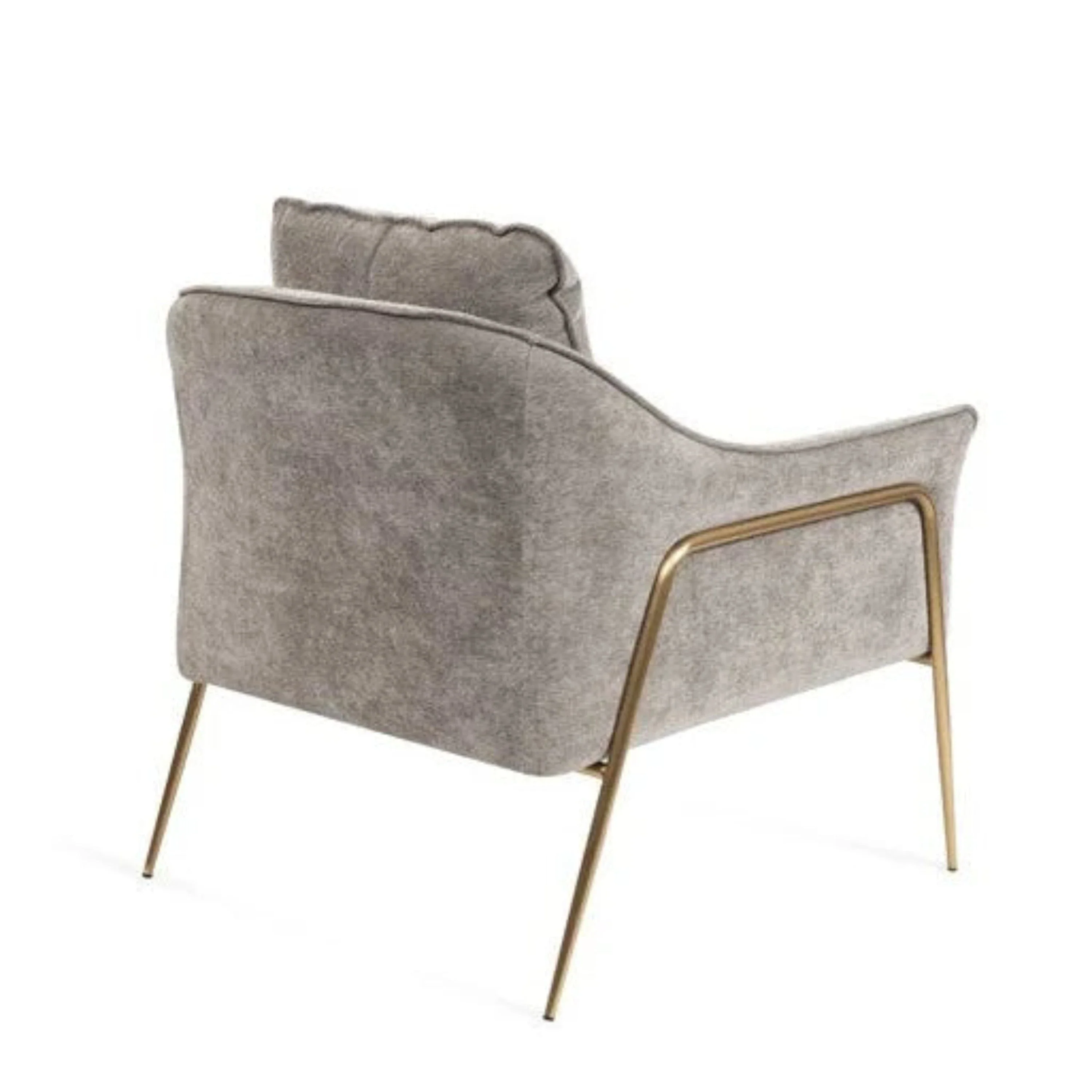 Colmar Mink Lounge Chair with Brushed Brass Legs - Image 4