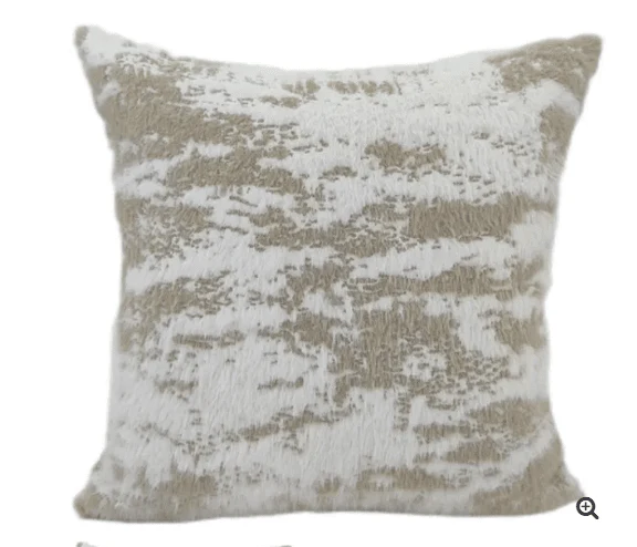 Comallo Faux Fur Neutral Two-Toned Cushion - 43x43cm - Image 3