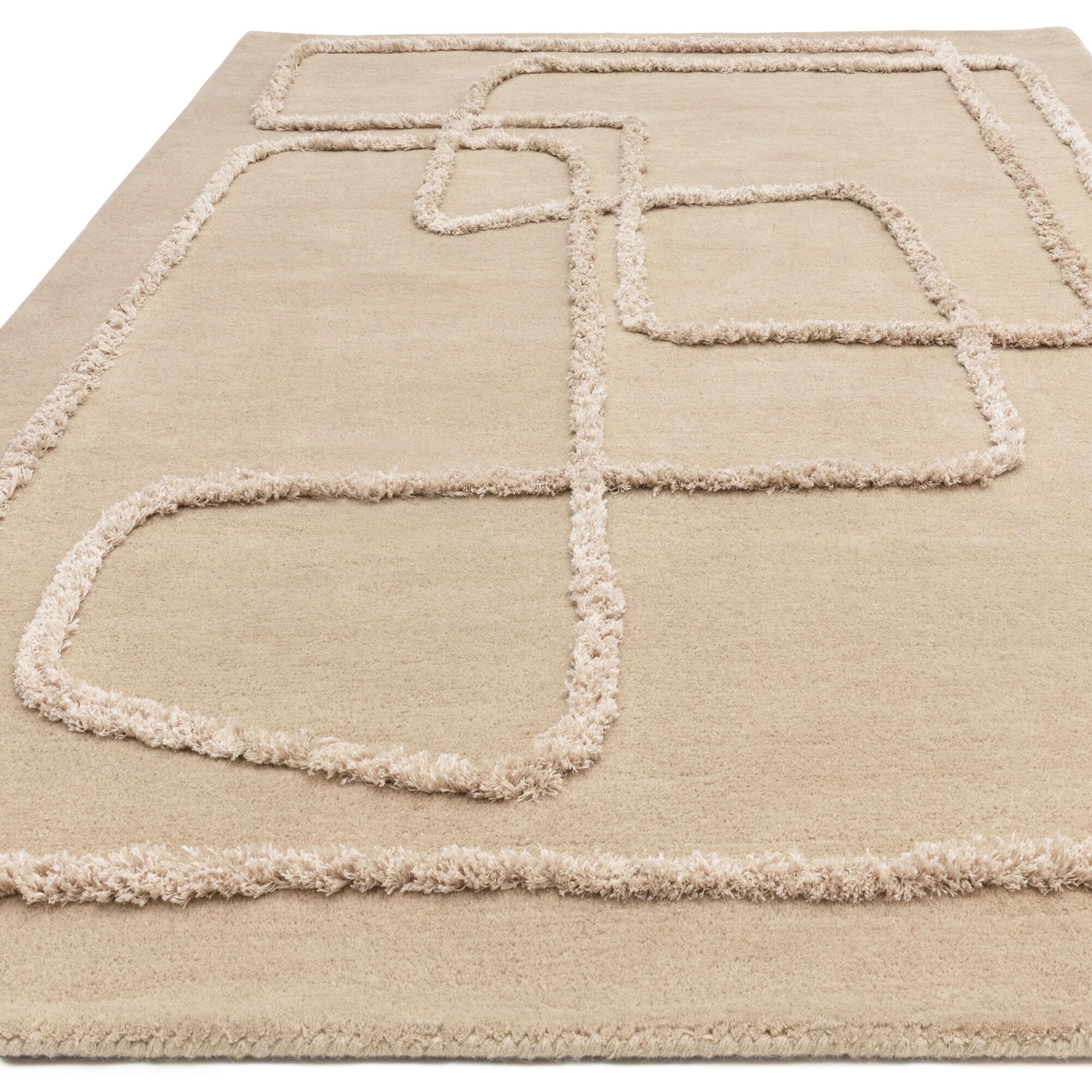 Cordero Sand Abstract Line Rug - Image 3