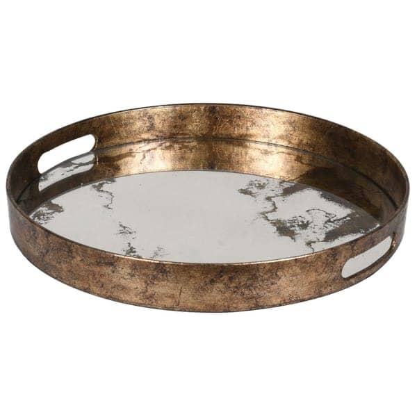 Corretto Bronze Marble Effect Mirrored Tray - Image 5