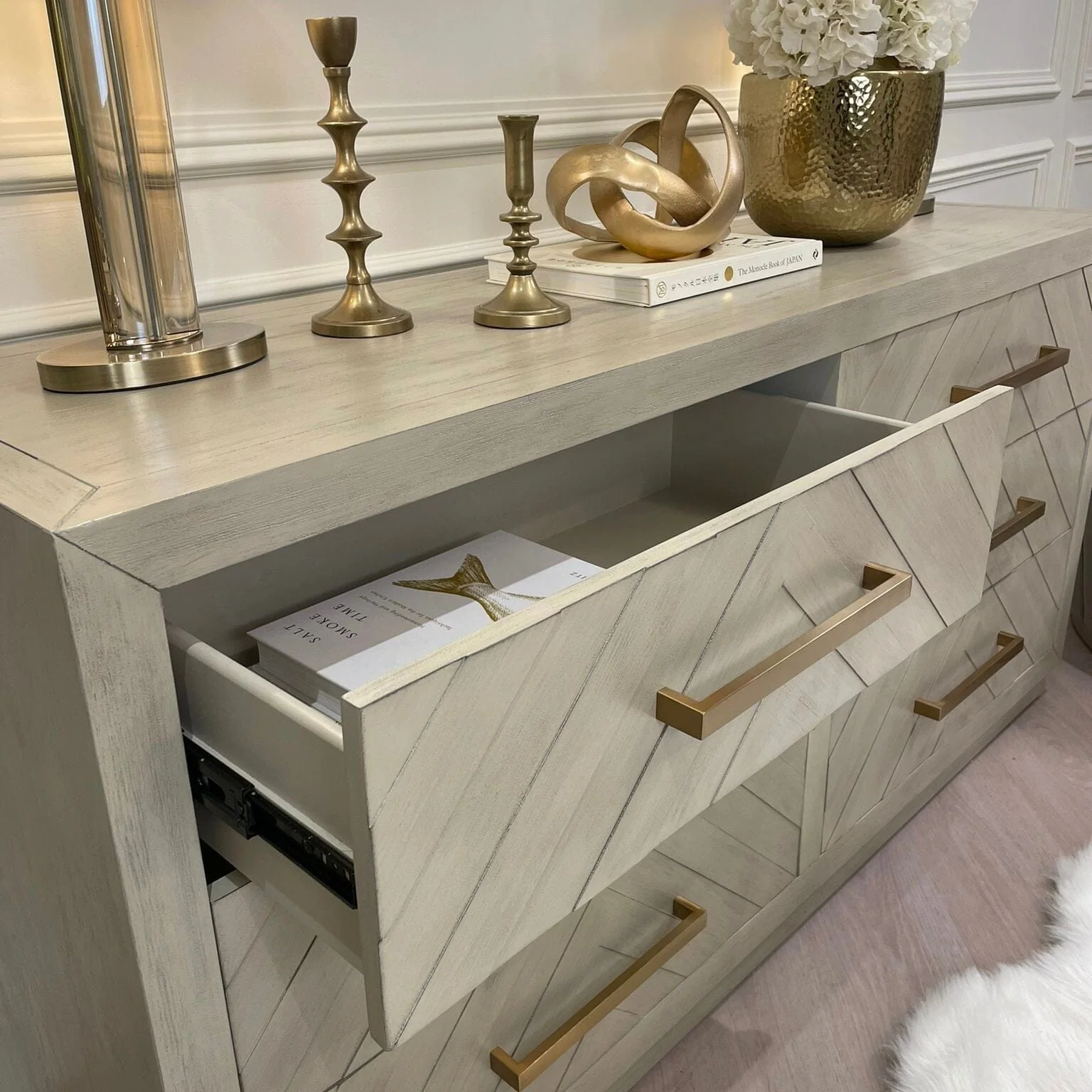 Cortina Premium 6 Drawer Chevron Chest - Image 2