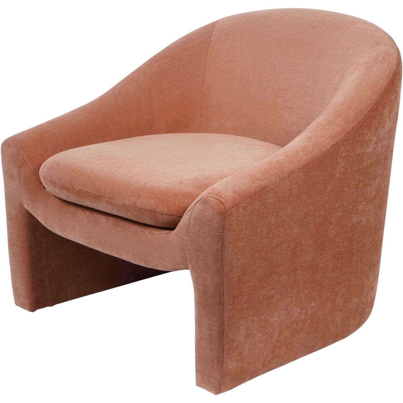 Cosmo Peachy Pink Chenille Statement Accent Chair - Image 2