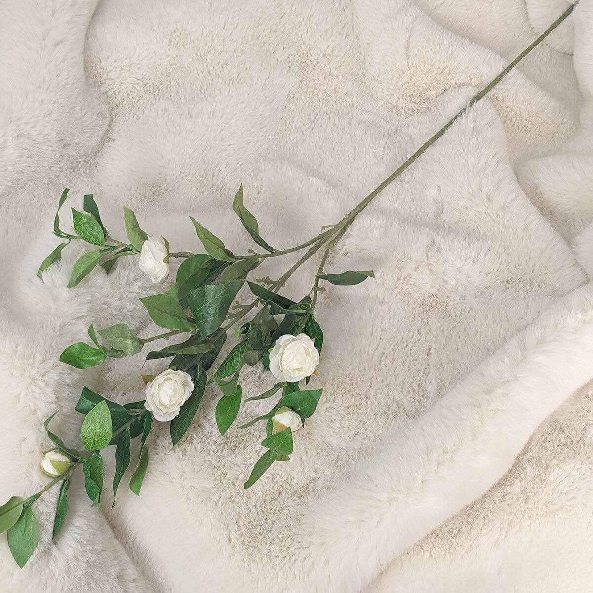 Cream Faux Gardenia Single Stem Floral - Image 2
