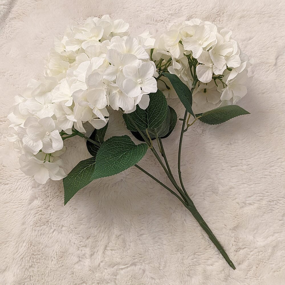 Cream Hydrangea Faux Floral Bunch - Image 3