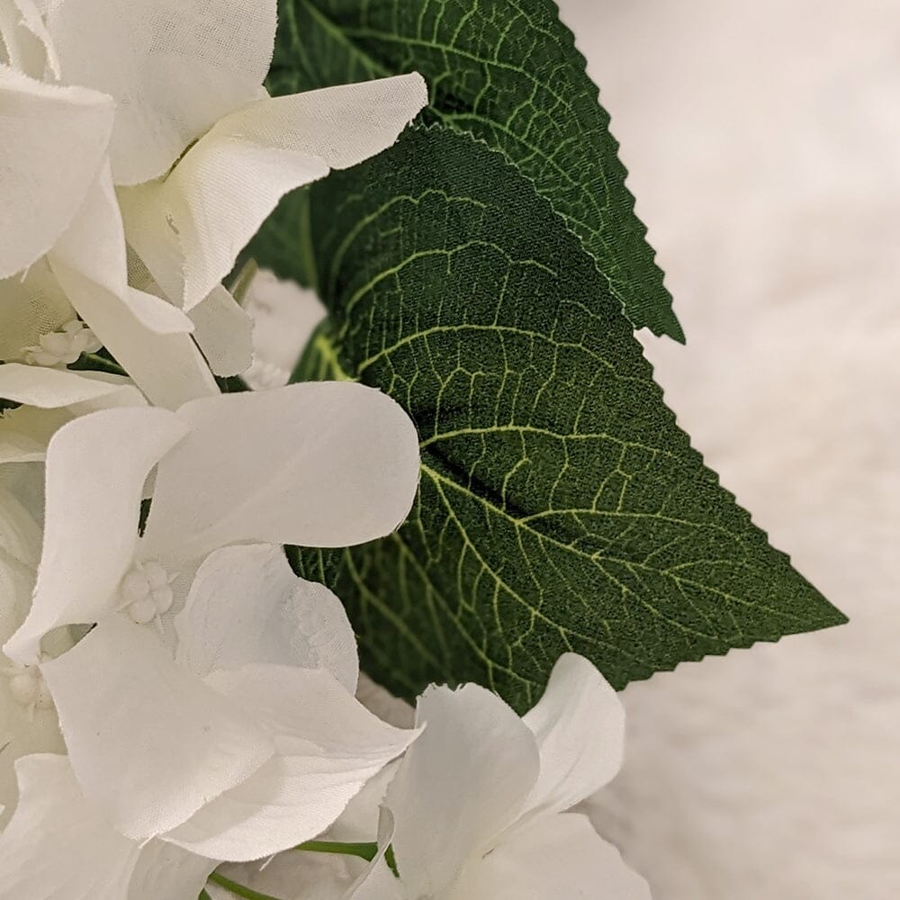 Cream Hydrangea Faux Floral Bunch - Image 4