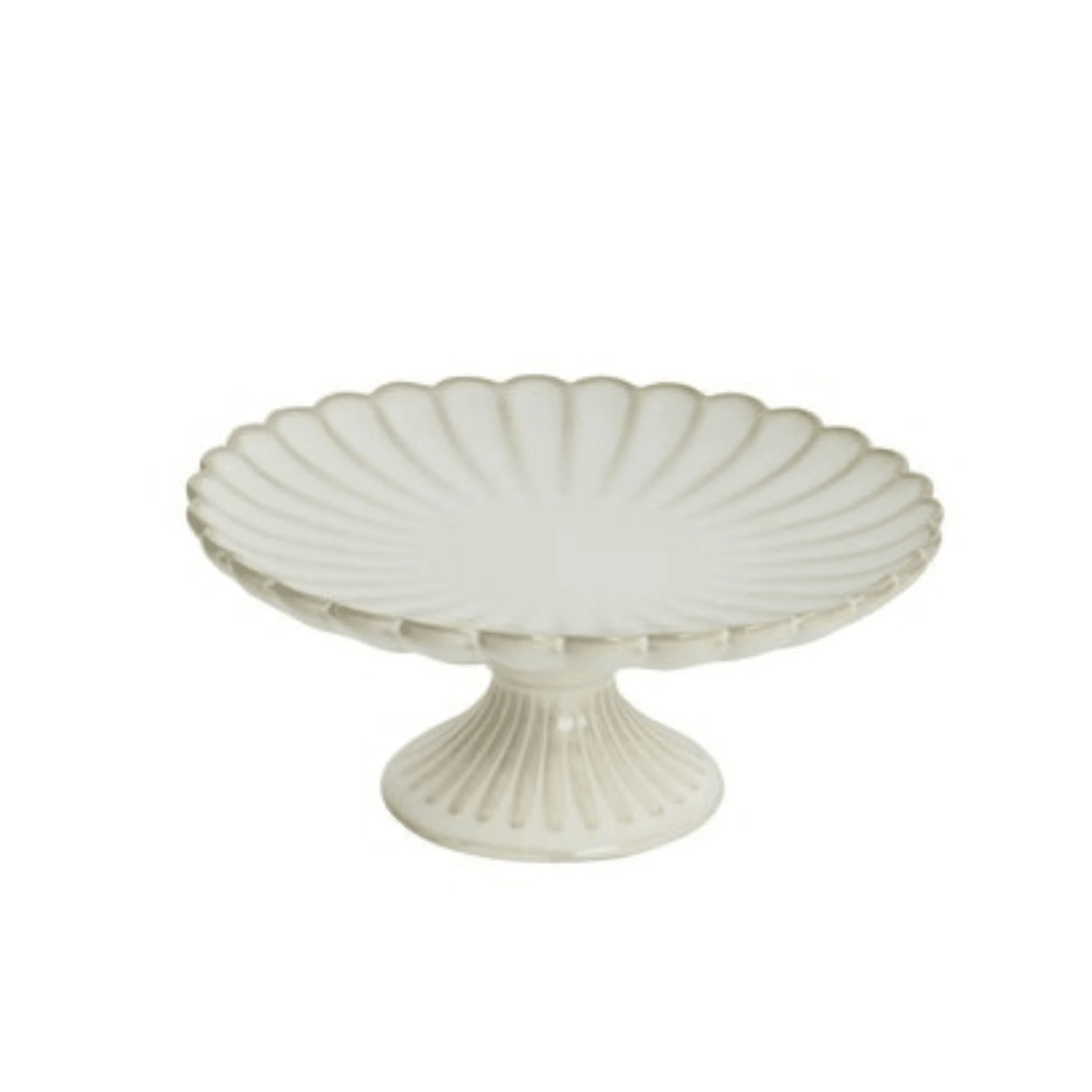 Cream Scalloped Decorative Mini Cake Stand - Image 3