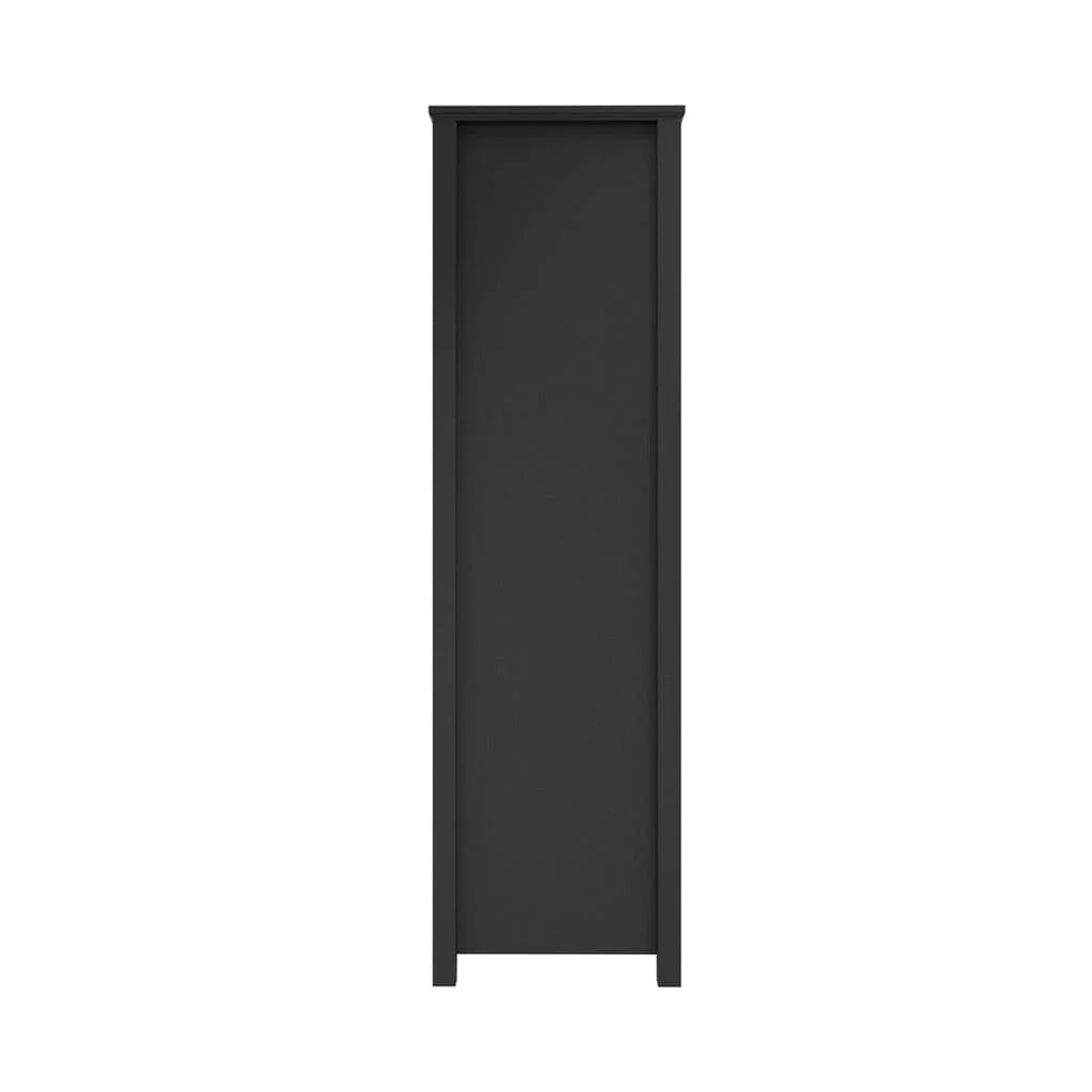 Cynthia Black 2 Door Wardrobe with Gold Handles - Image 4