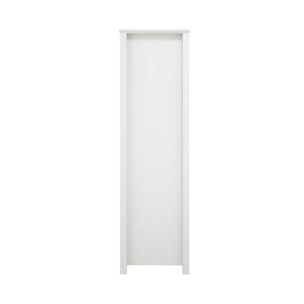 Cynthia White 2 Door Wardrobe with Gold Handles - Image 4