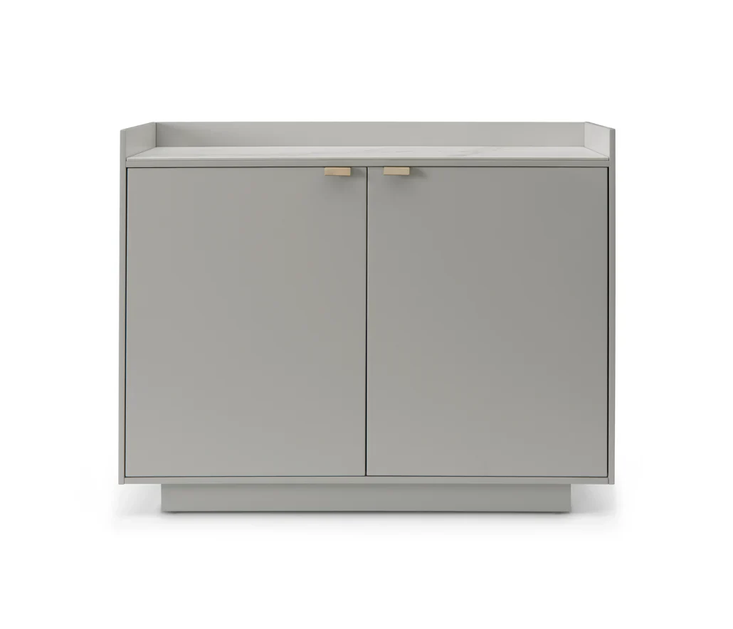 Cyra Luxury Beige Oak 2 Door Sideboard with Marble Top - Image 3