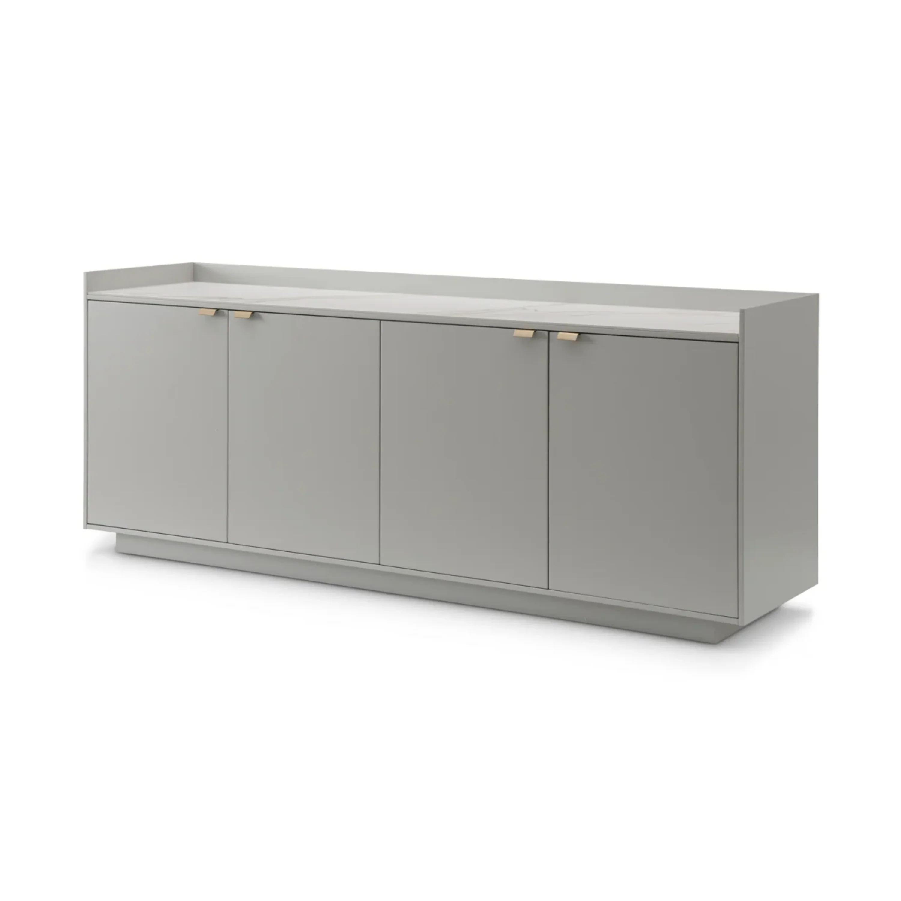 Cyra Luxury Beige Oak 4 Door Sideboard with Marble Top - Image 3
