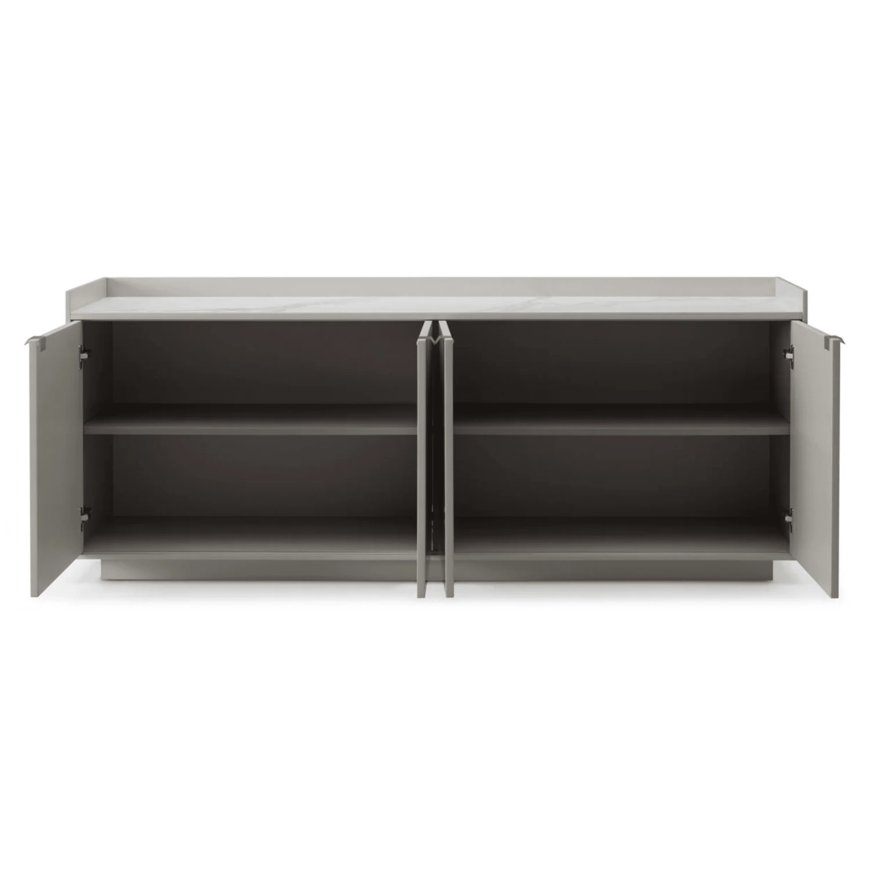 Cyra Luxury Beige Oak 4 Door Sideboard with Marble Top - Image 4