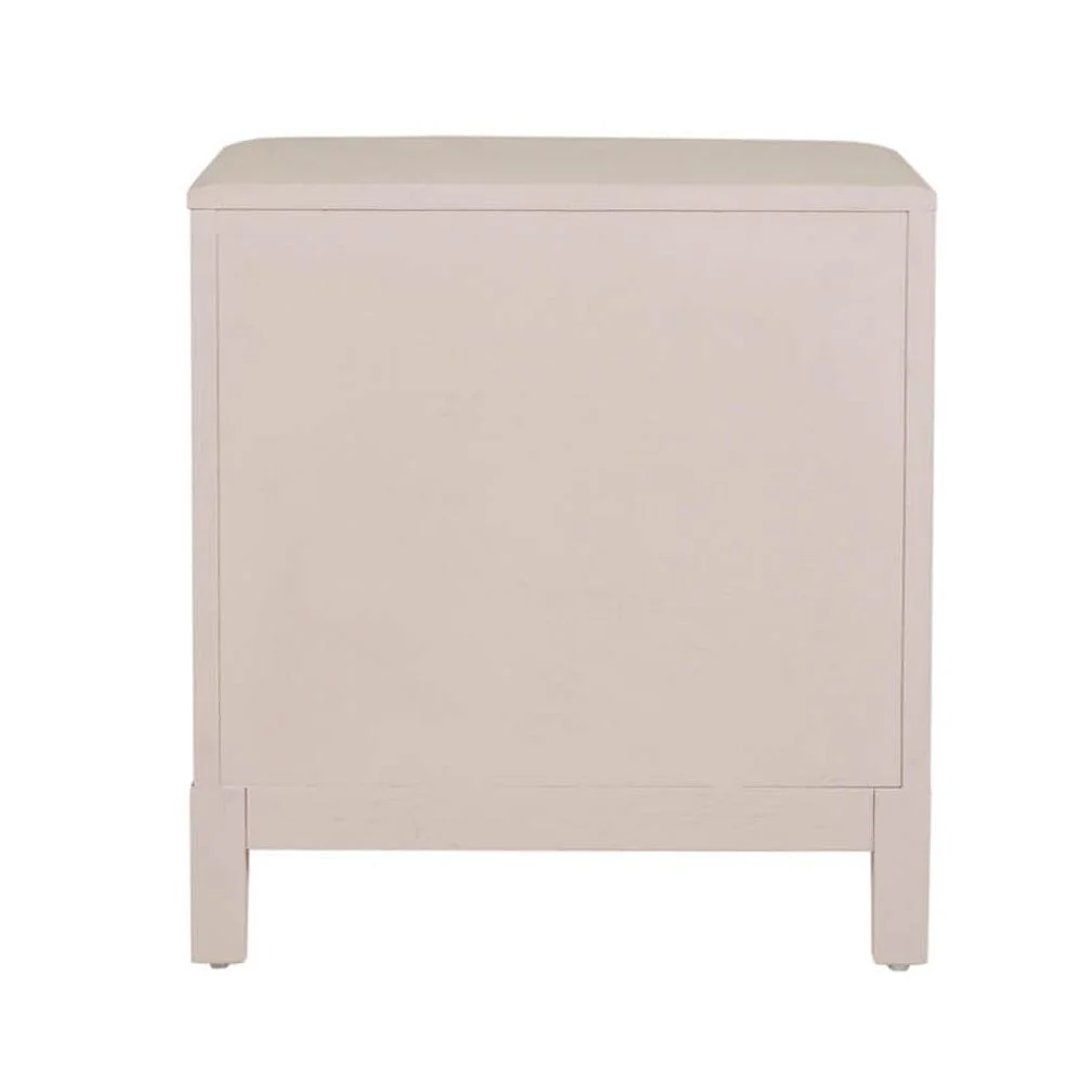 Dahlia Lightwash Wood 2 Drawer Bedside Table - Image 5