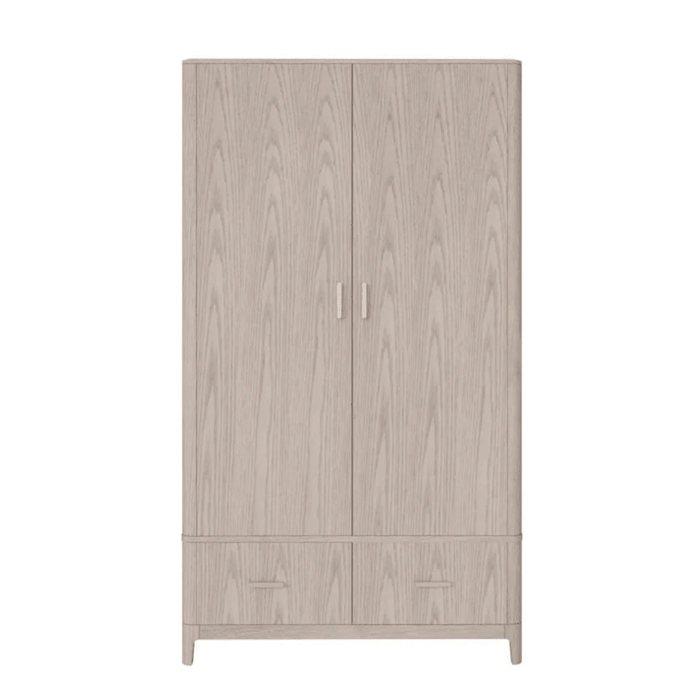 Dahlia Lightwash Wood Veneer 2 Door Wardrobe - Image 3