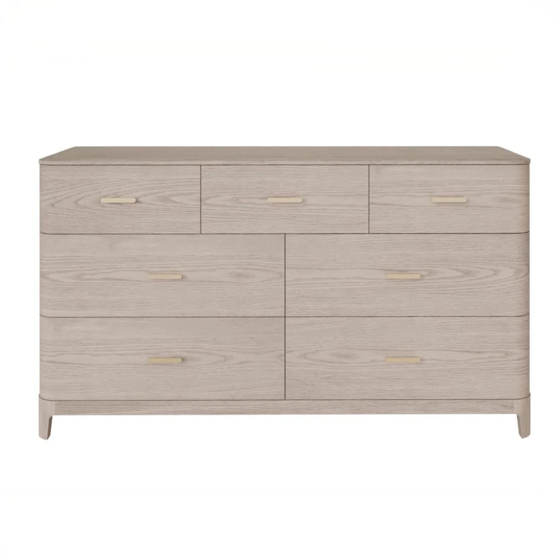 Dahlia Lightwash Wood Veneer 7 Drawer Chest - Image 4