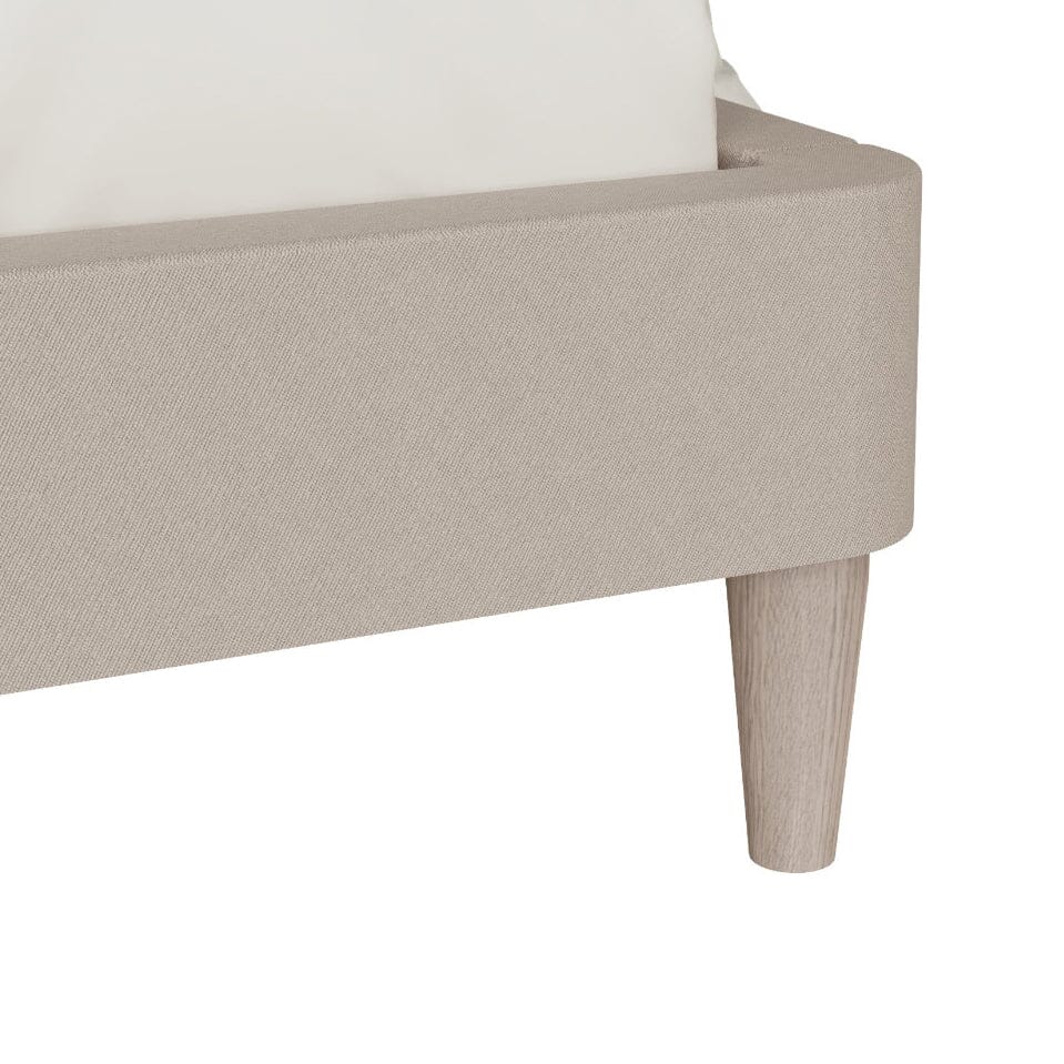 Dahlia Mushroom & Lightwash Wood Veneer Bed - Image 4