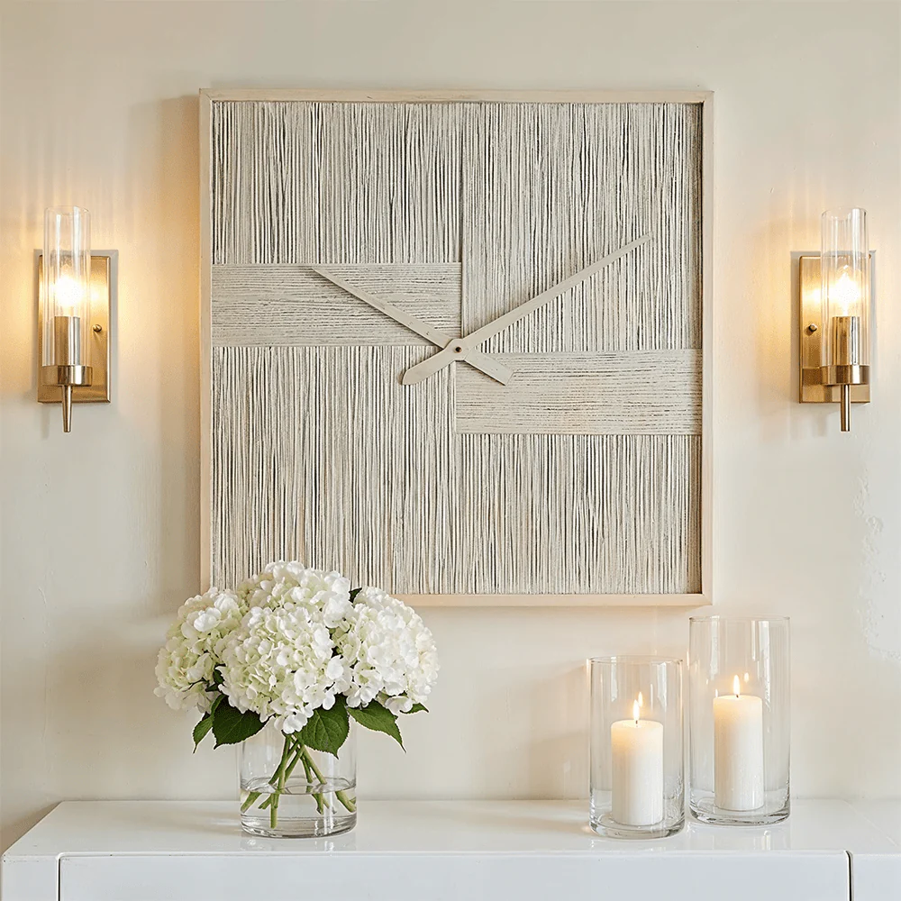 Daisy Cream Threaded Decorative Wall Clock