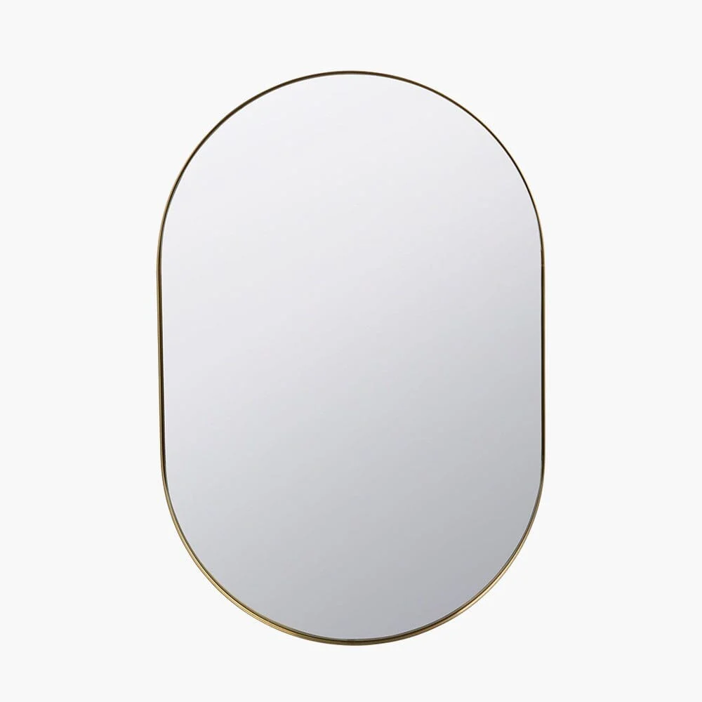 Dakota Gold Metal Oval Wall Mirror - Image 3