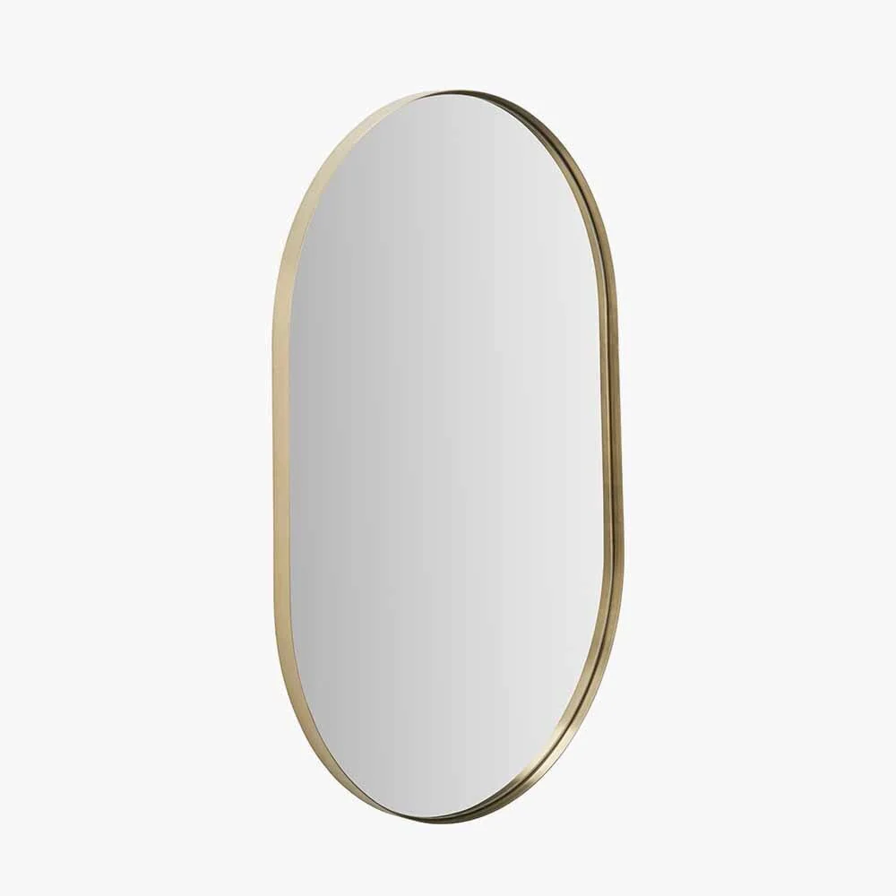 Dakota Gold Metal Oval Wall Mirror - Image 4