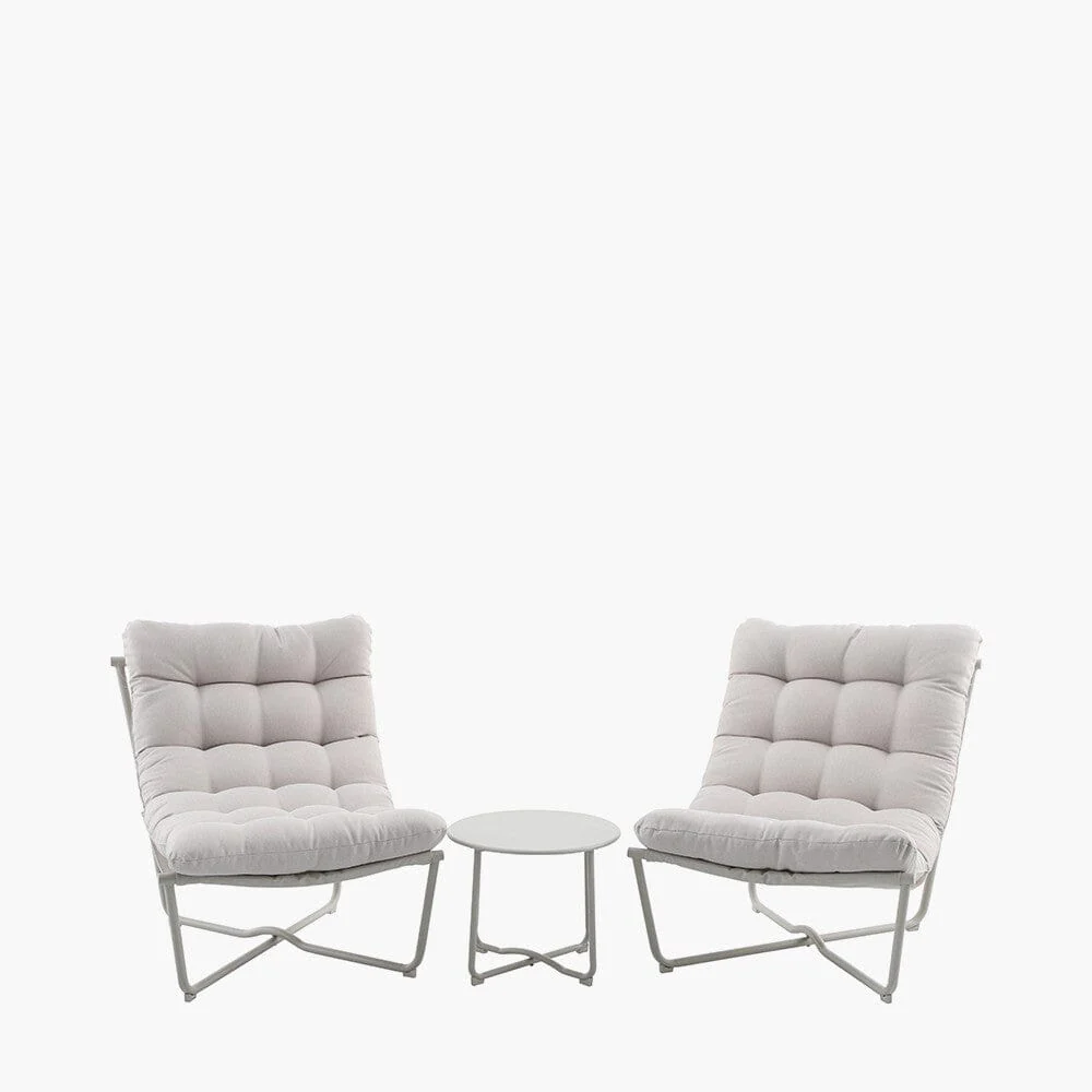 Damia Cream Outdoor Lounging Set - Image 2