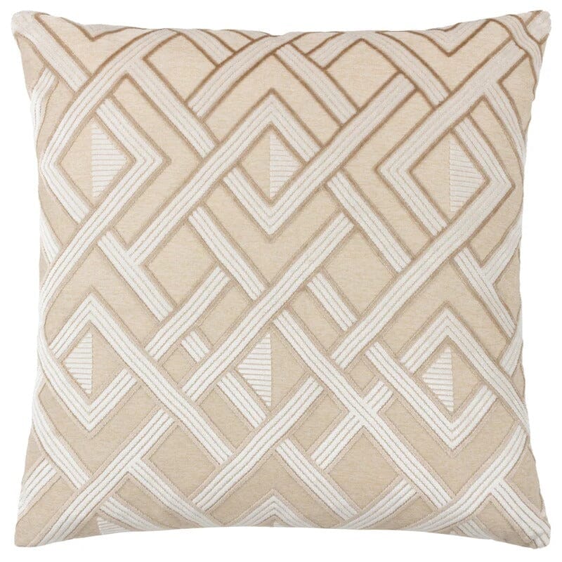 Daniela Taupe & Cream Geometric Cushion - 50x50cm - Image 3