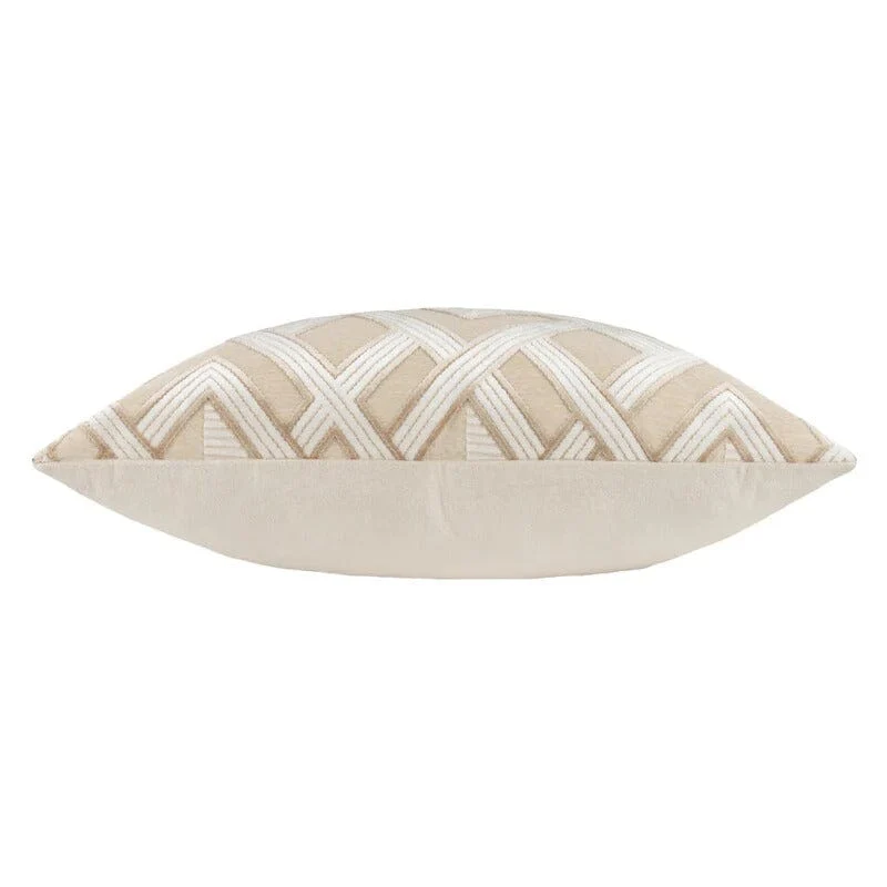 Daniela Taupe & Cream Geometric Cushion - 50x50cm - Image 4