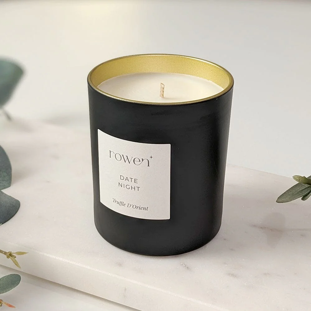 Date Night Black & Gold Scented Candle - Truffle D'orient - Image 4