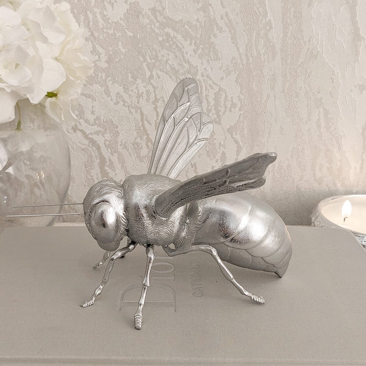 Decorative Silver Bee Ornament - Image 2