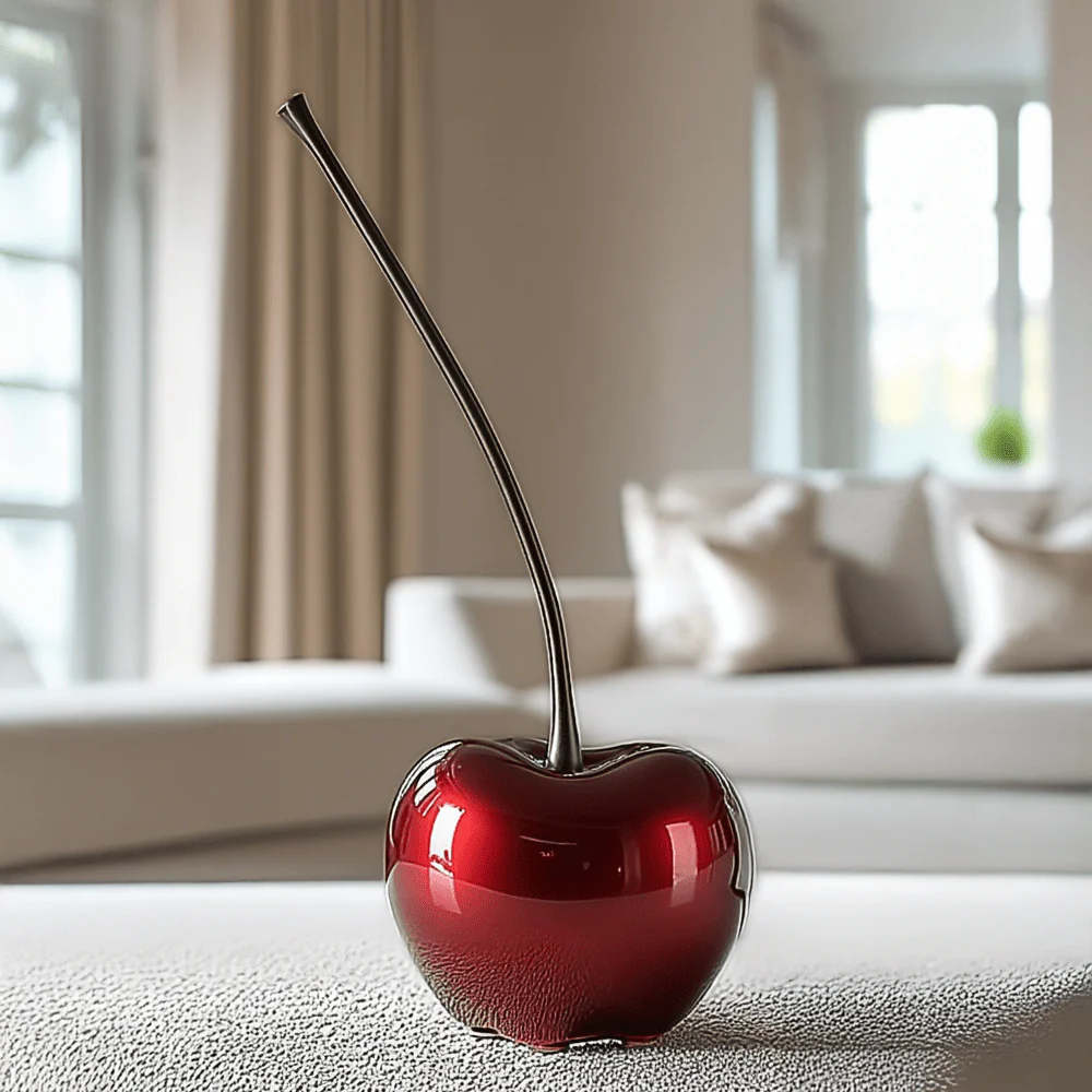 Deep Red Statement Cherry Ornament