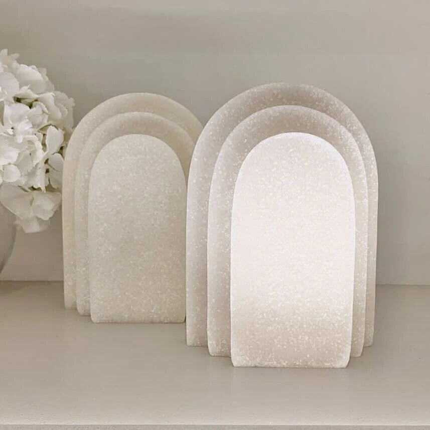 Delaney White Marble Effect Set of 2 Bookends - Image 3