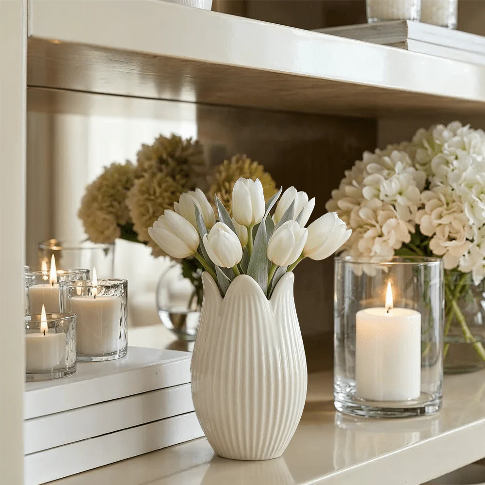 Diana Mini Cream Glazed Decorative Vase