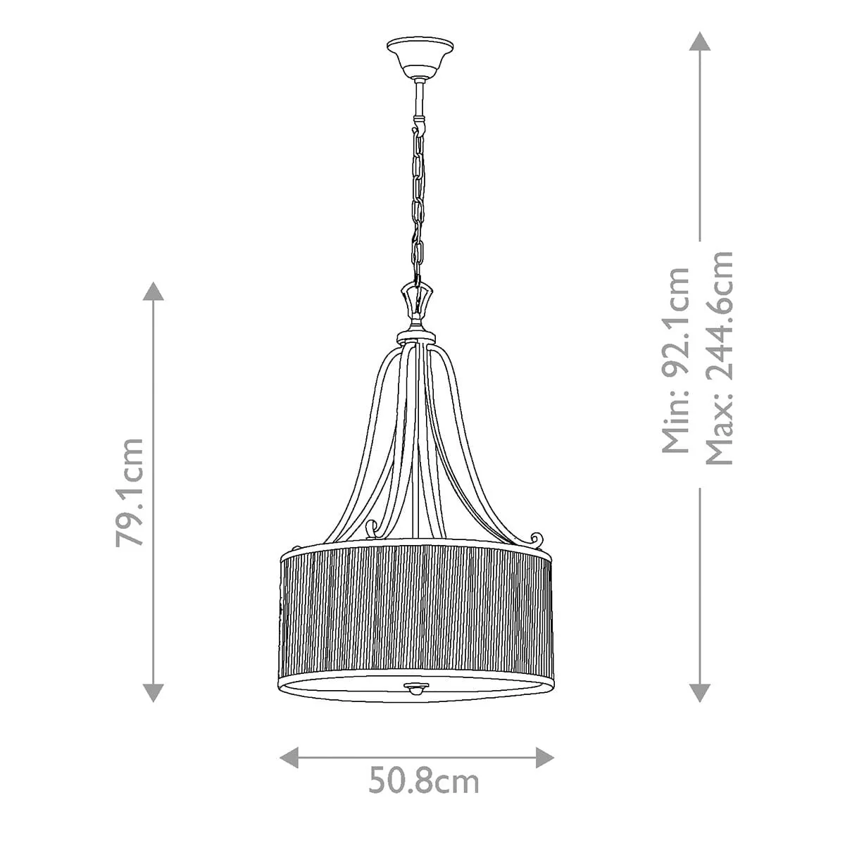 Digby Brushed Silver Pendant Ceiling Light - Image 5