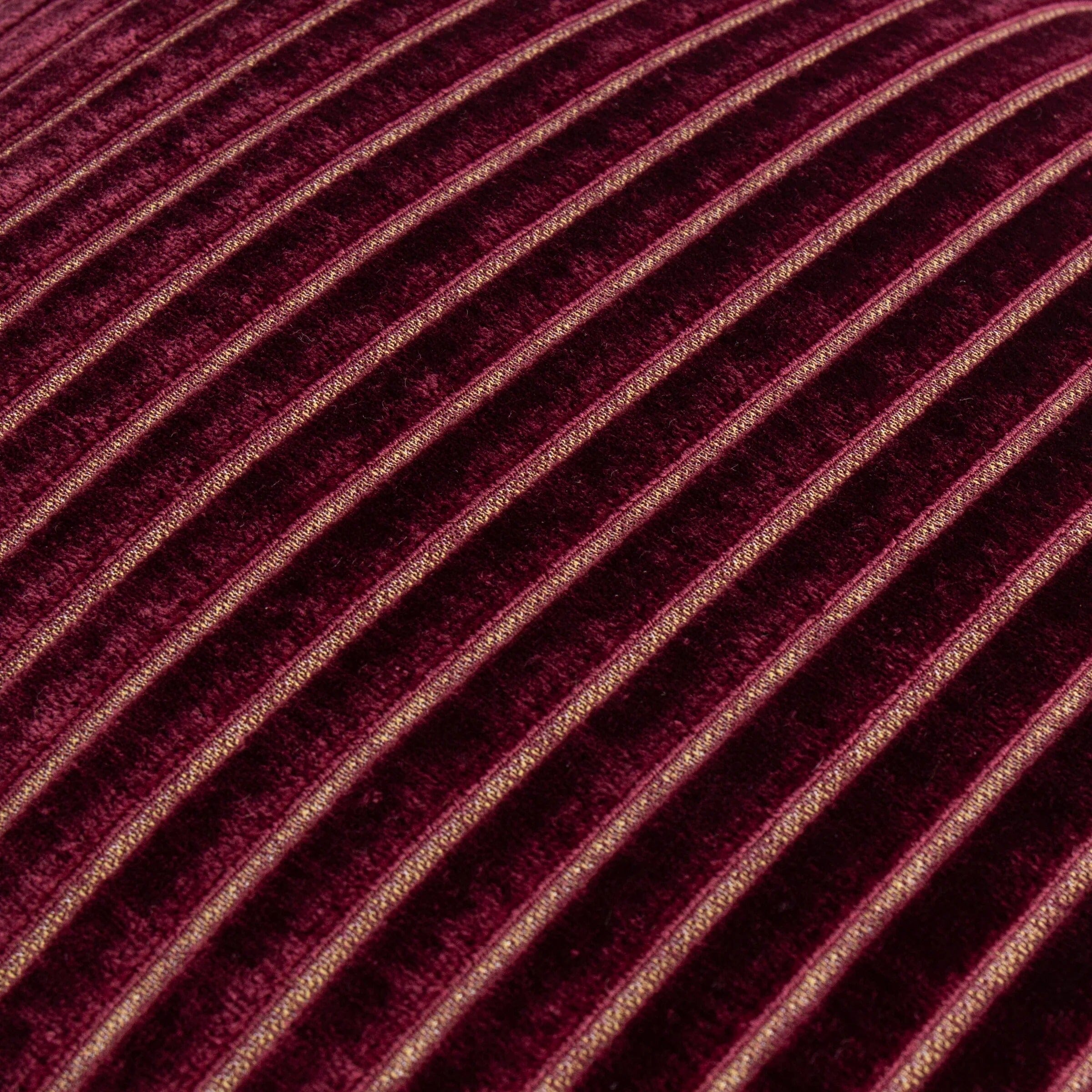 Dravenna Burgundy Striped Cushion- 50x50cm - Image 5