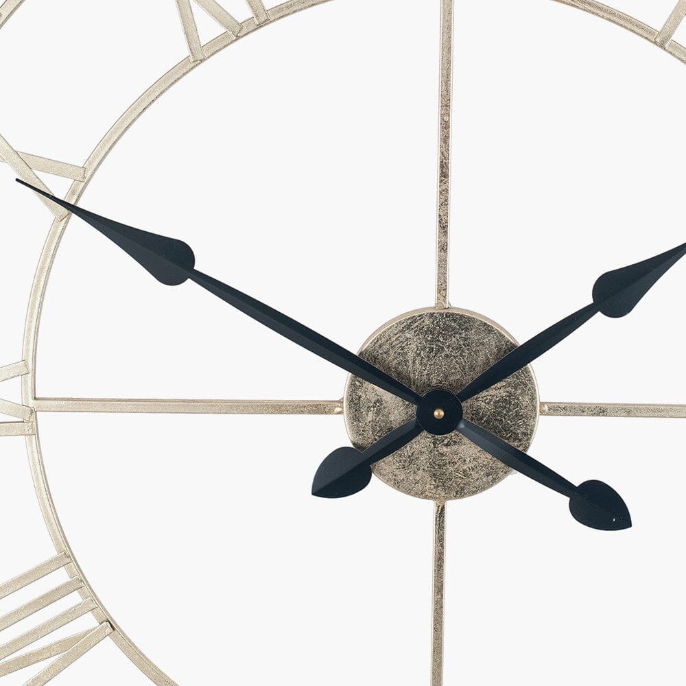 Aldina Large Gold Metal Round Wall Clock - Image 4
