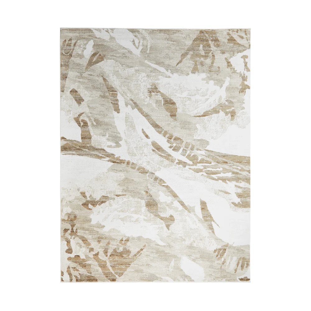Dune Luxury Cream & Taupe Abstract Print Rug - Image 2