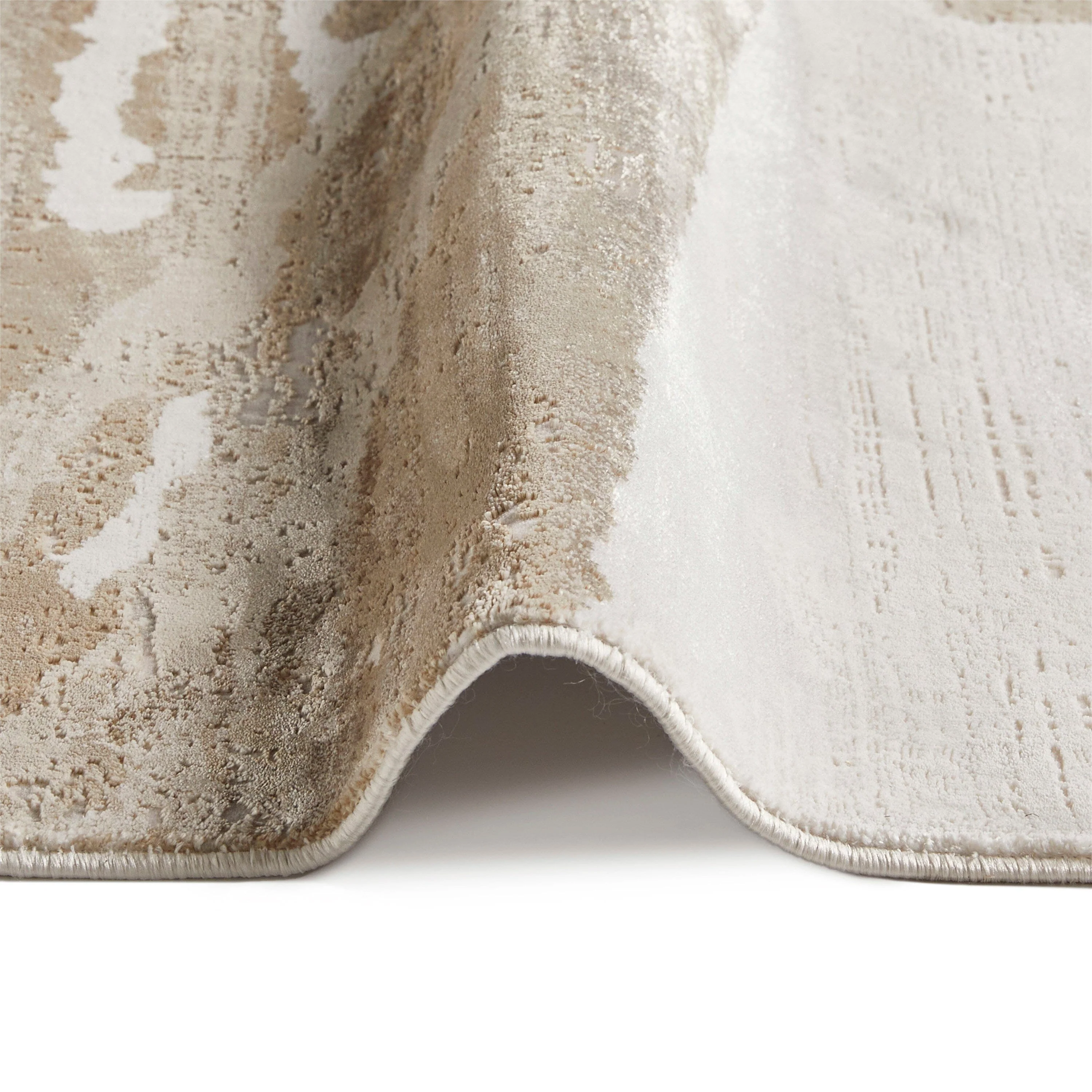 Dune Luxury Cream & Taupe Abstract Print Rug - Image 4