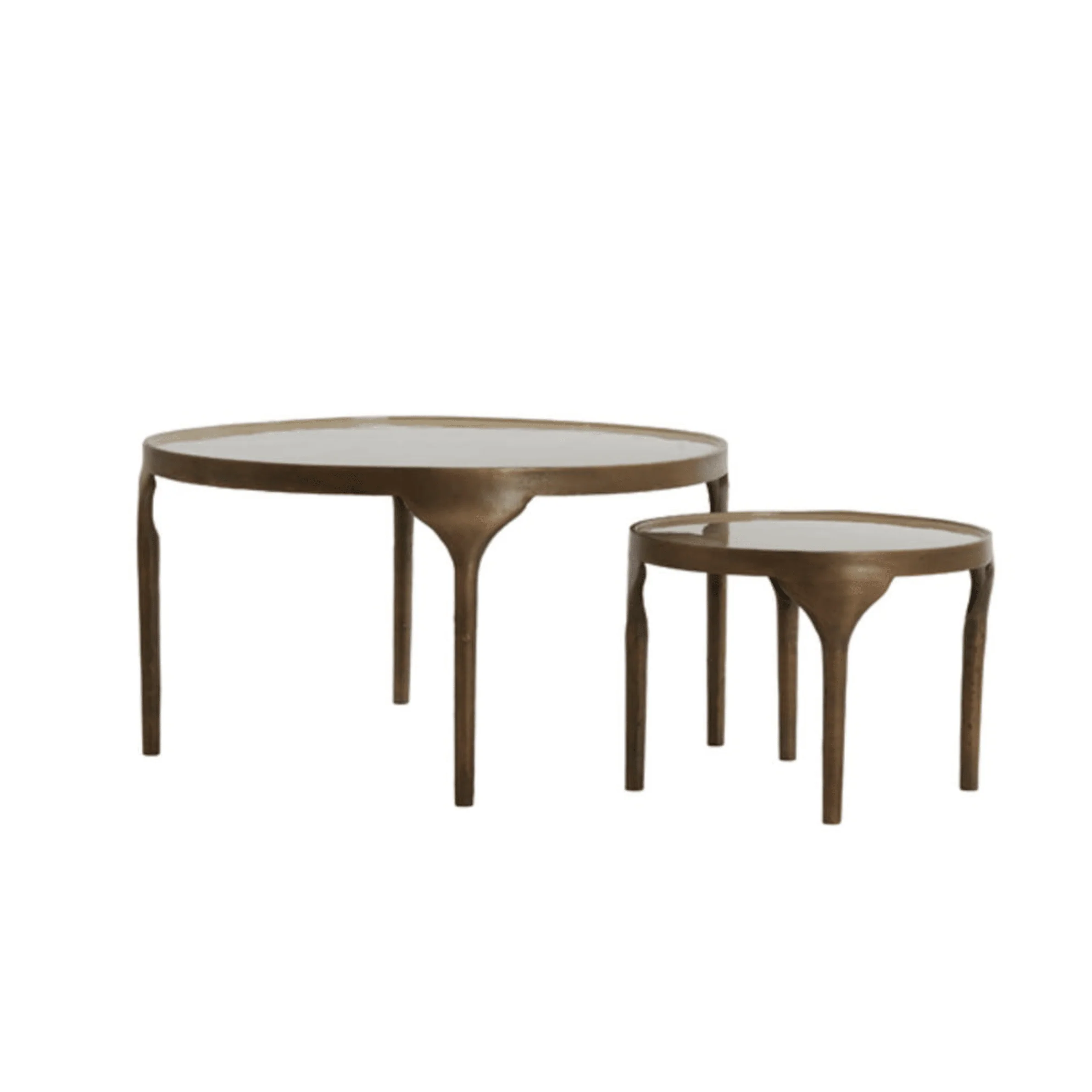 Edisto Antique Bronze Nested Side Tables- Set of 2 - Image 2