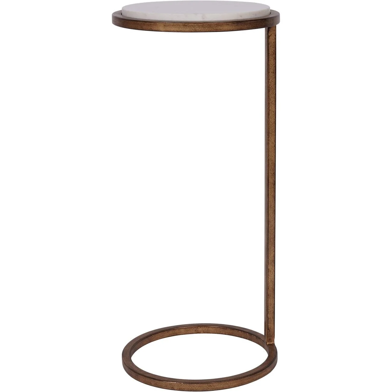 Eira Bronze Side Table with Marble Top - Image 2