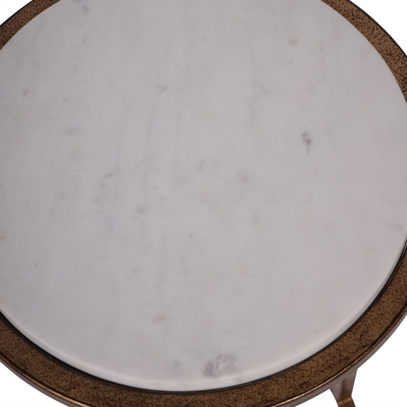 Eira Bronze Side Table with Marble Top - Image 4