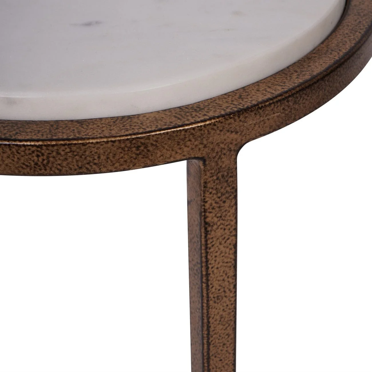 Eira Bronze Side Table with Marble Top - Image 5